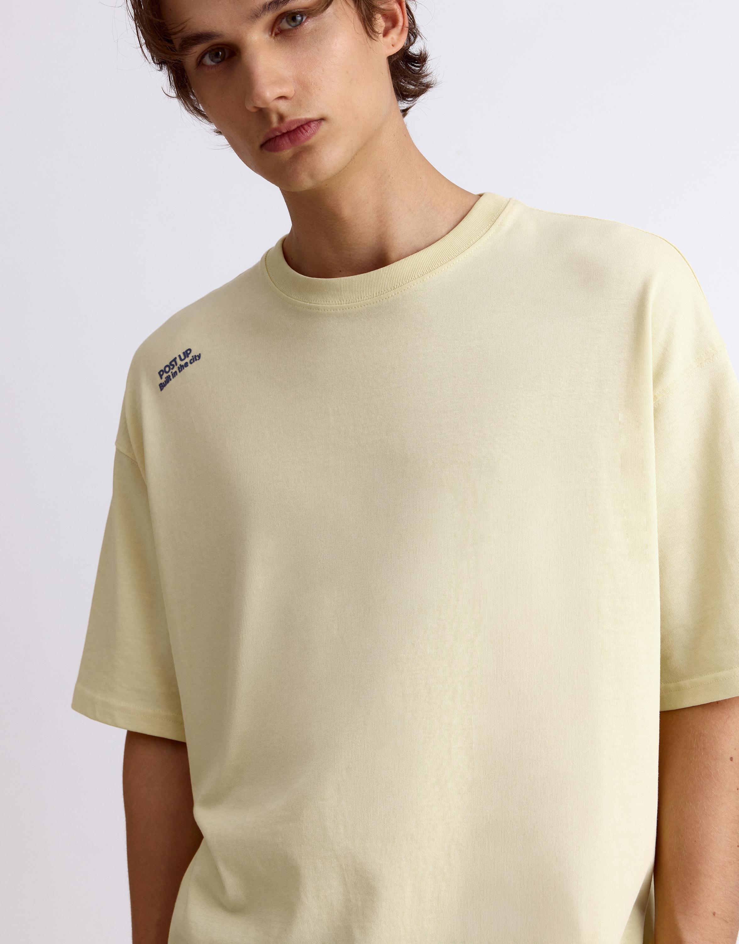 Pull&Bear Yazı grafikli relaxed tişört görsel 8