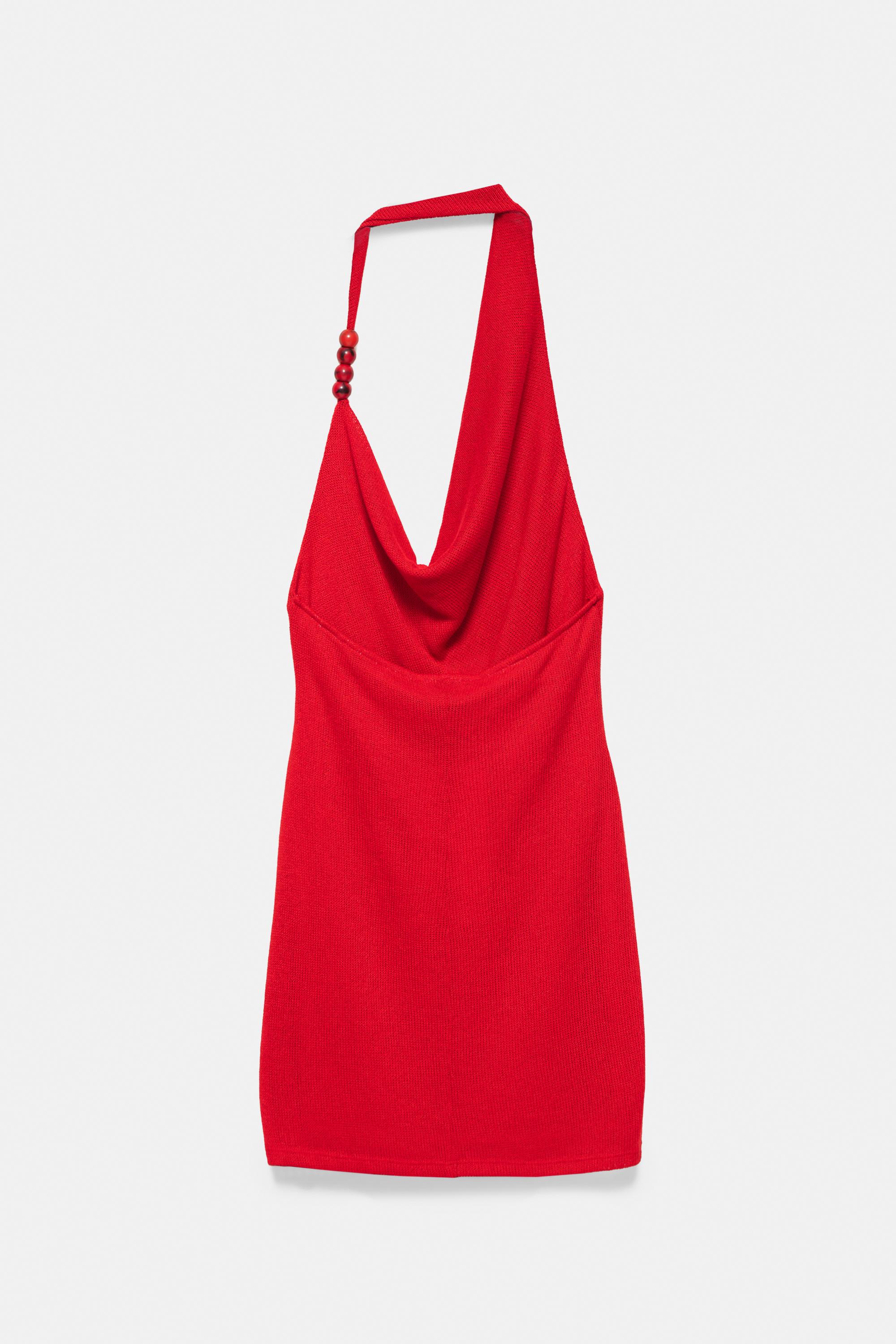 Short red dress — Dark pink