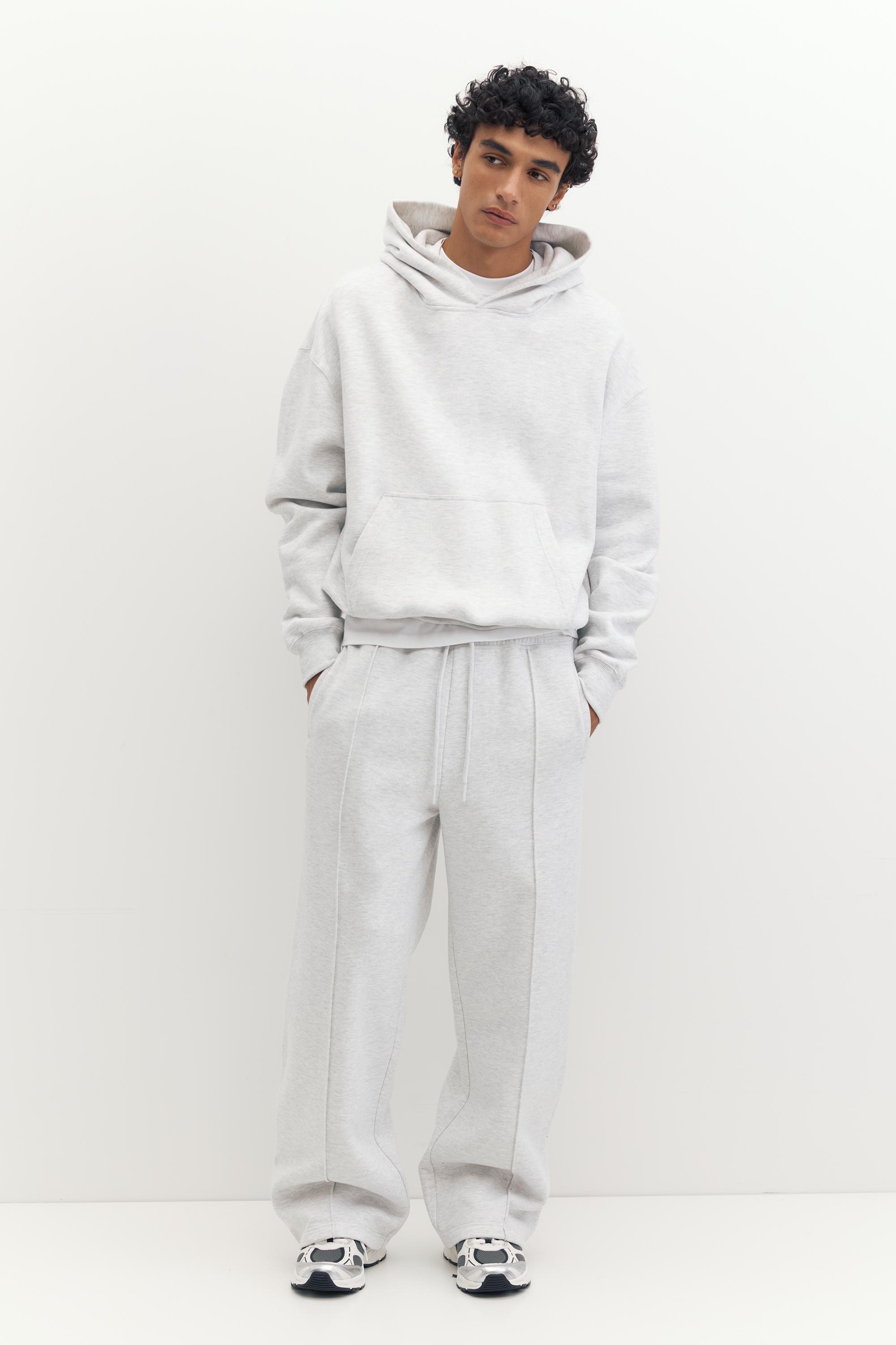 STWD baggy joggers — Pale marl