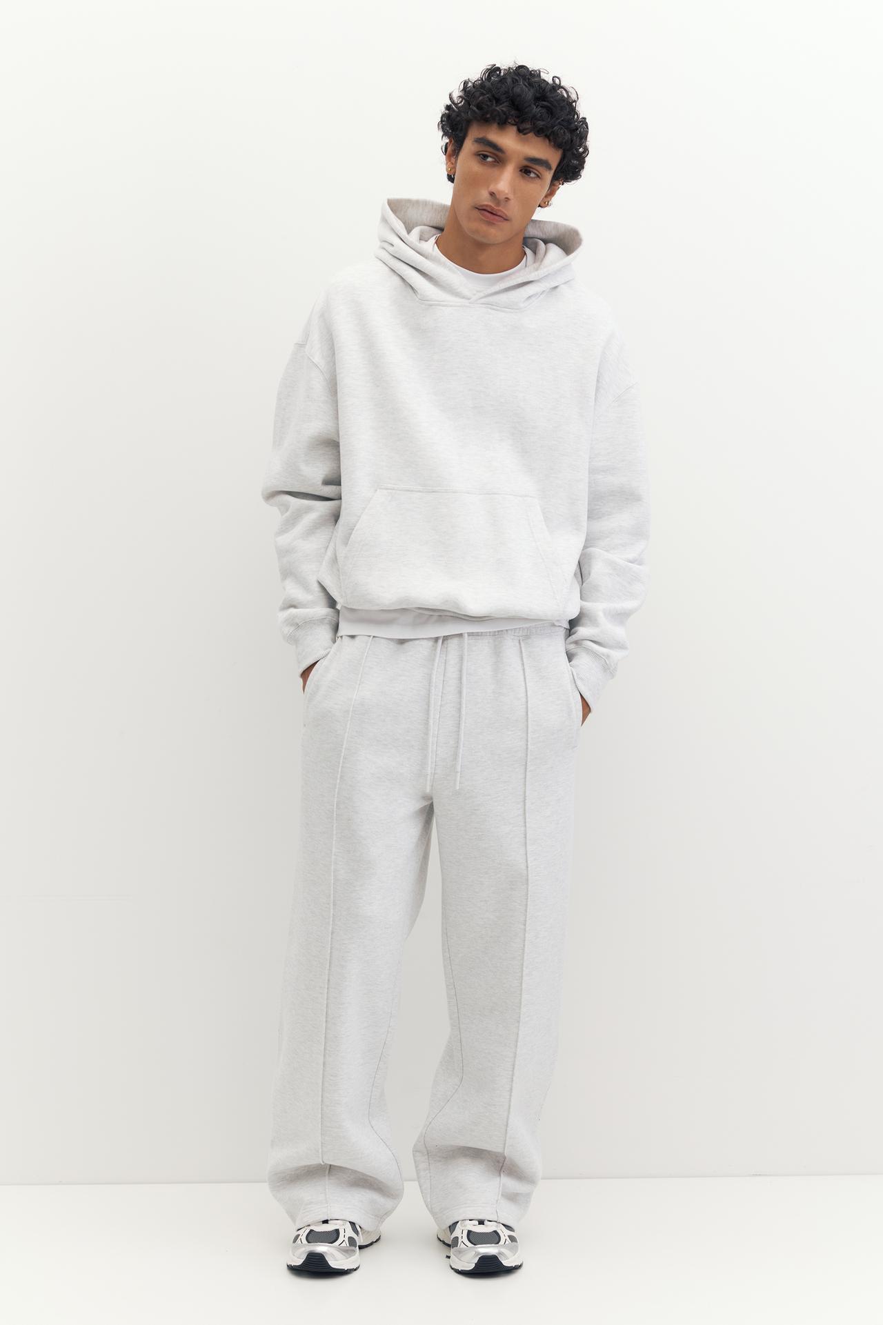 STWD baggy joggers — Pale marl