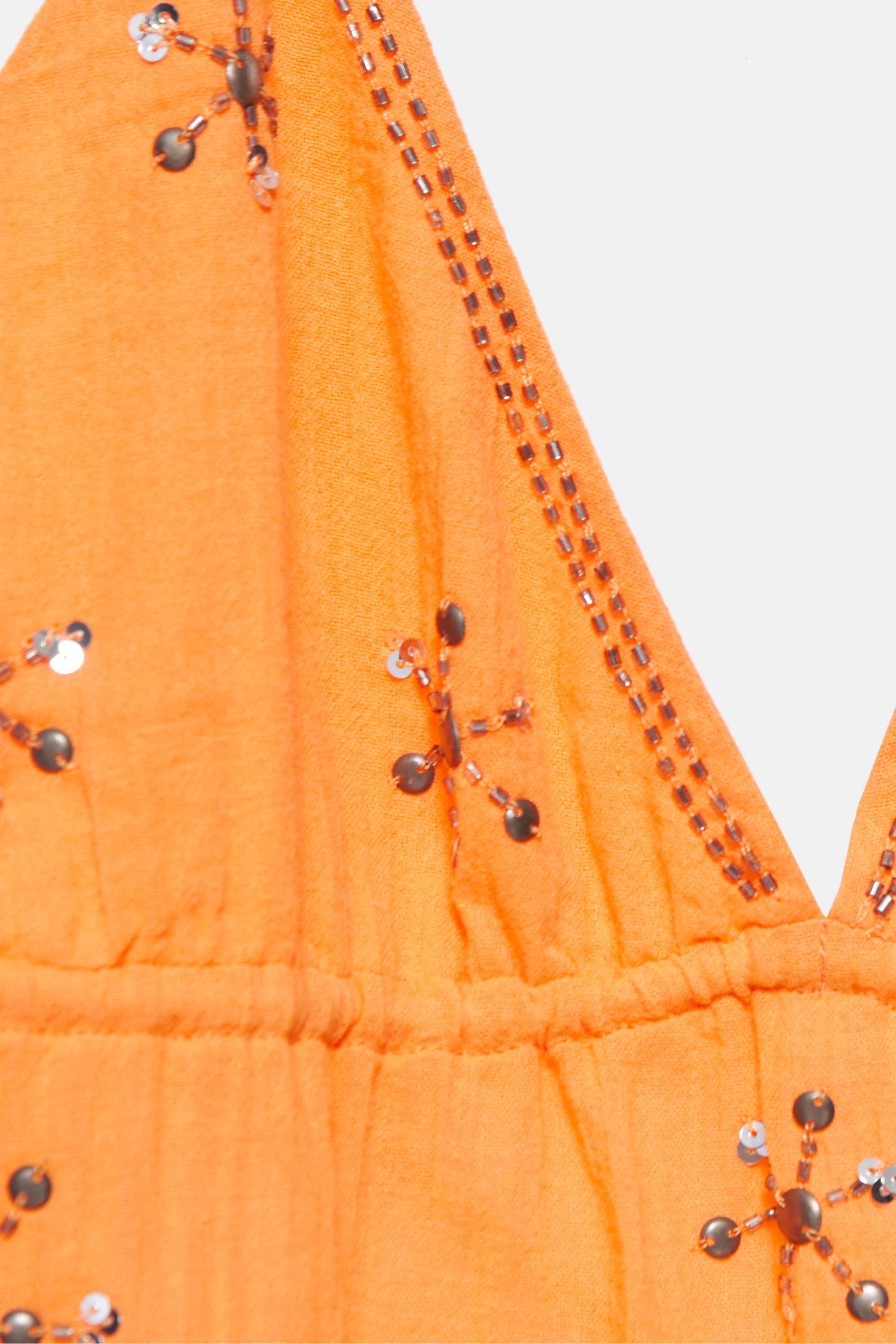 Beaded halter top — Orange
