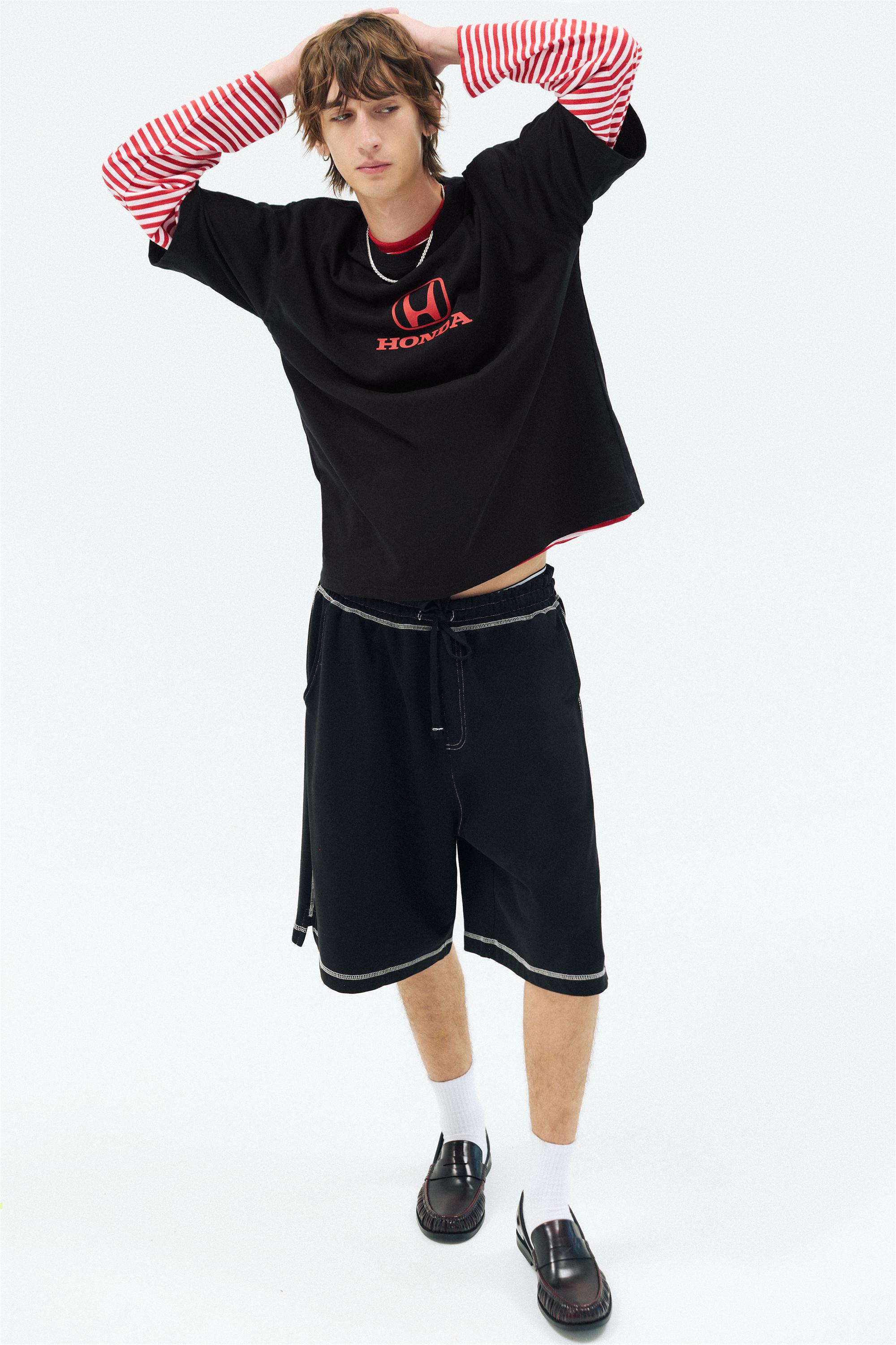 Relaxed fit Honda logo T-shirt — Black