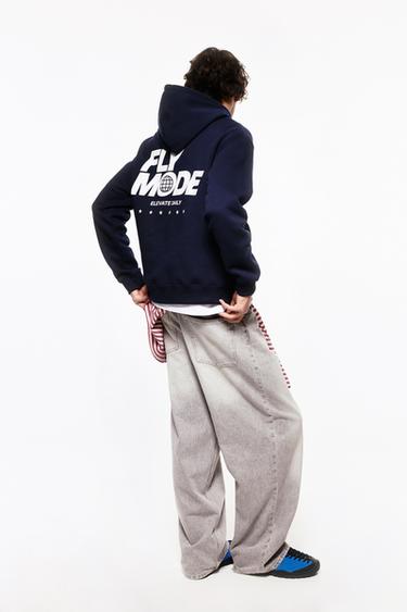 Graphic sweatshirt with a hood — Navy 4