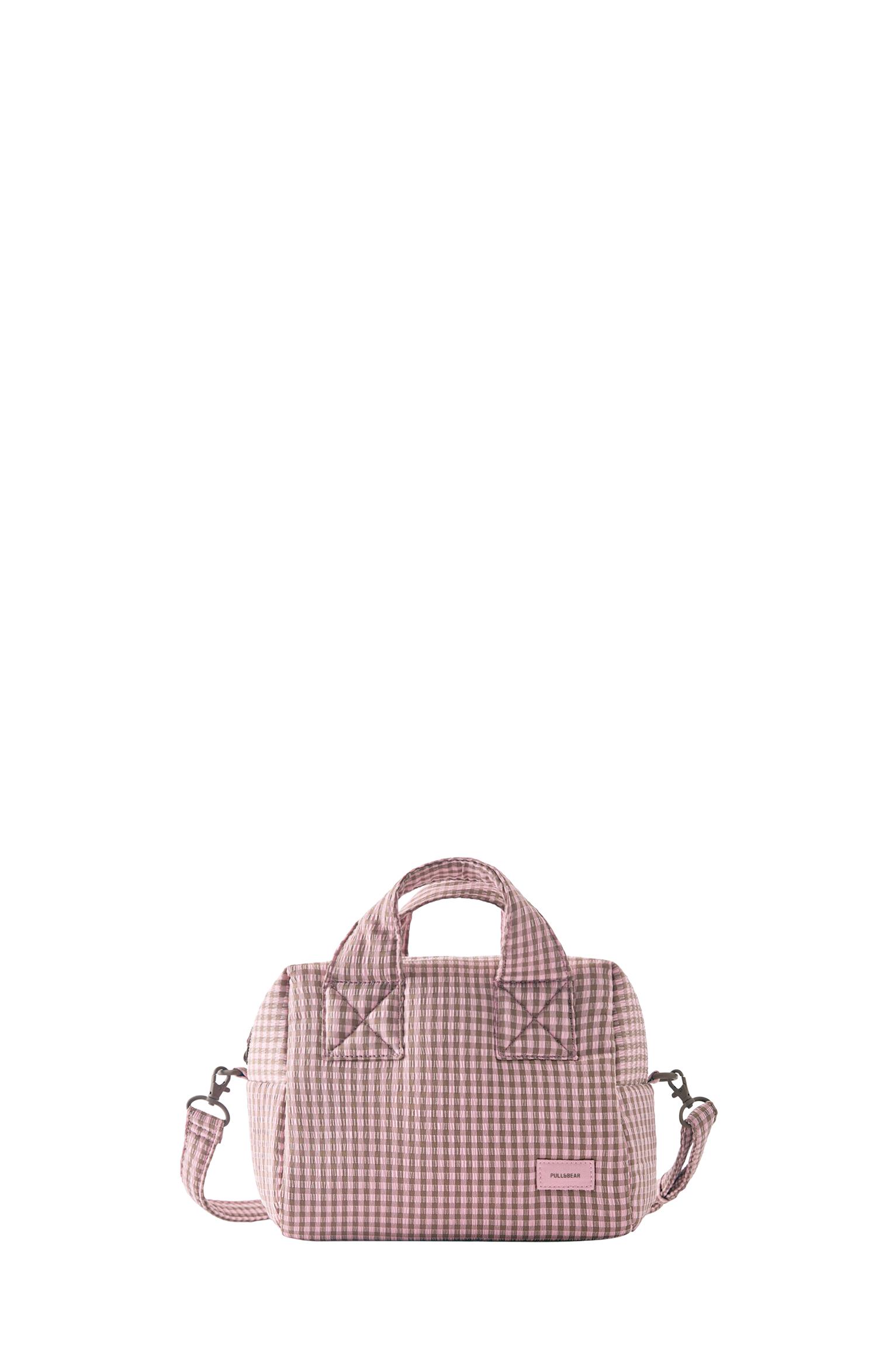 Gingham lunch bag — Pink