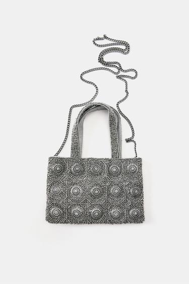 Beaded handbag — Silver 6