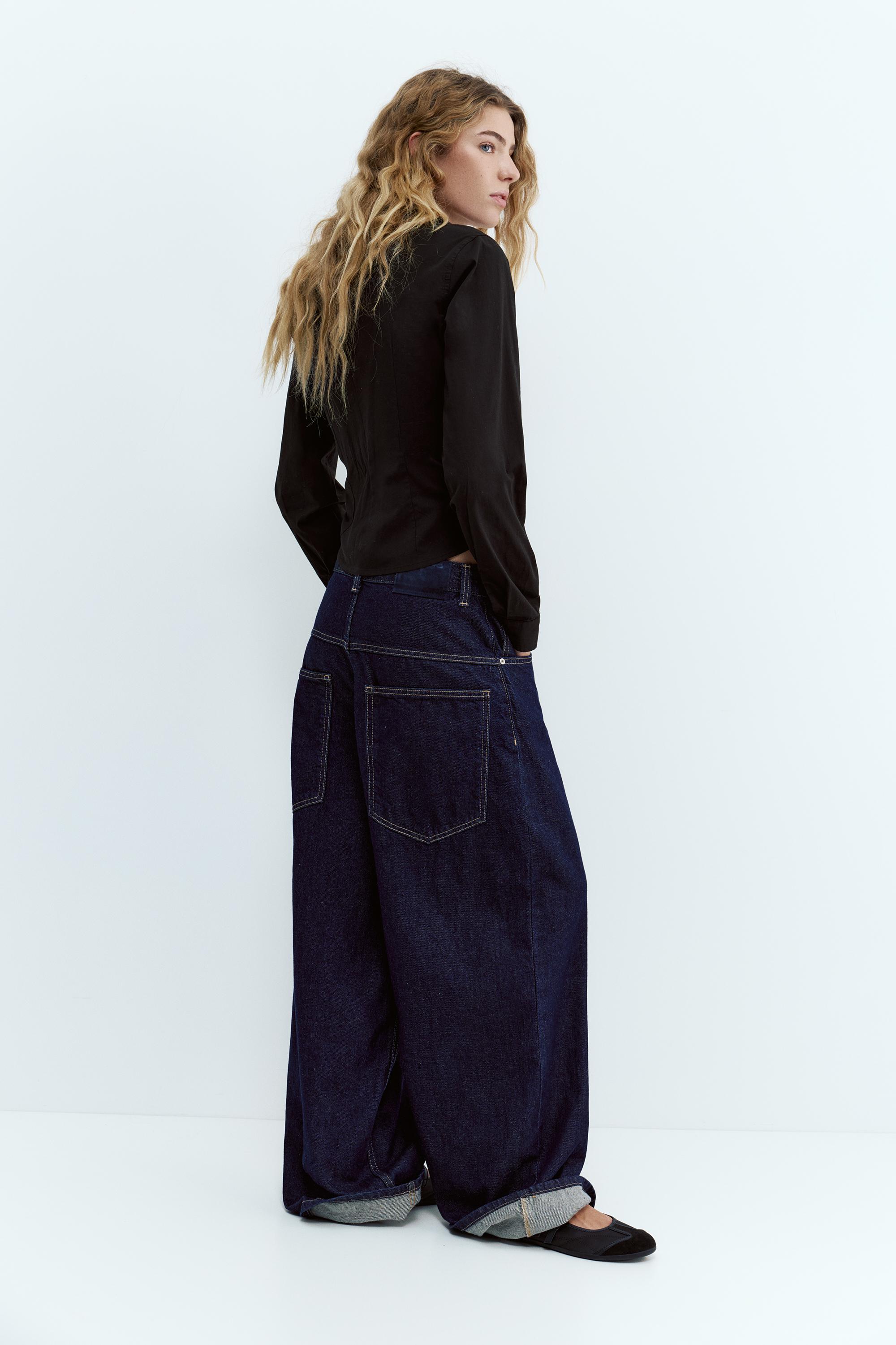 Poplin yırtmaçlı dar kesim gömlek - Görsel 9