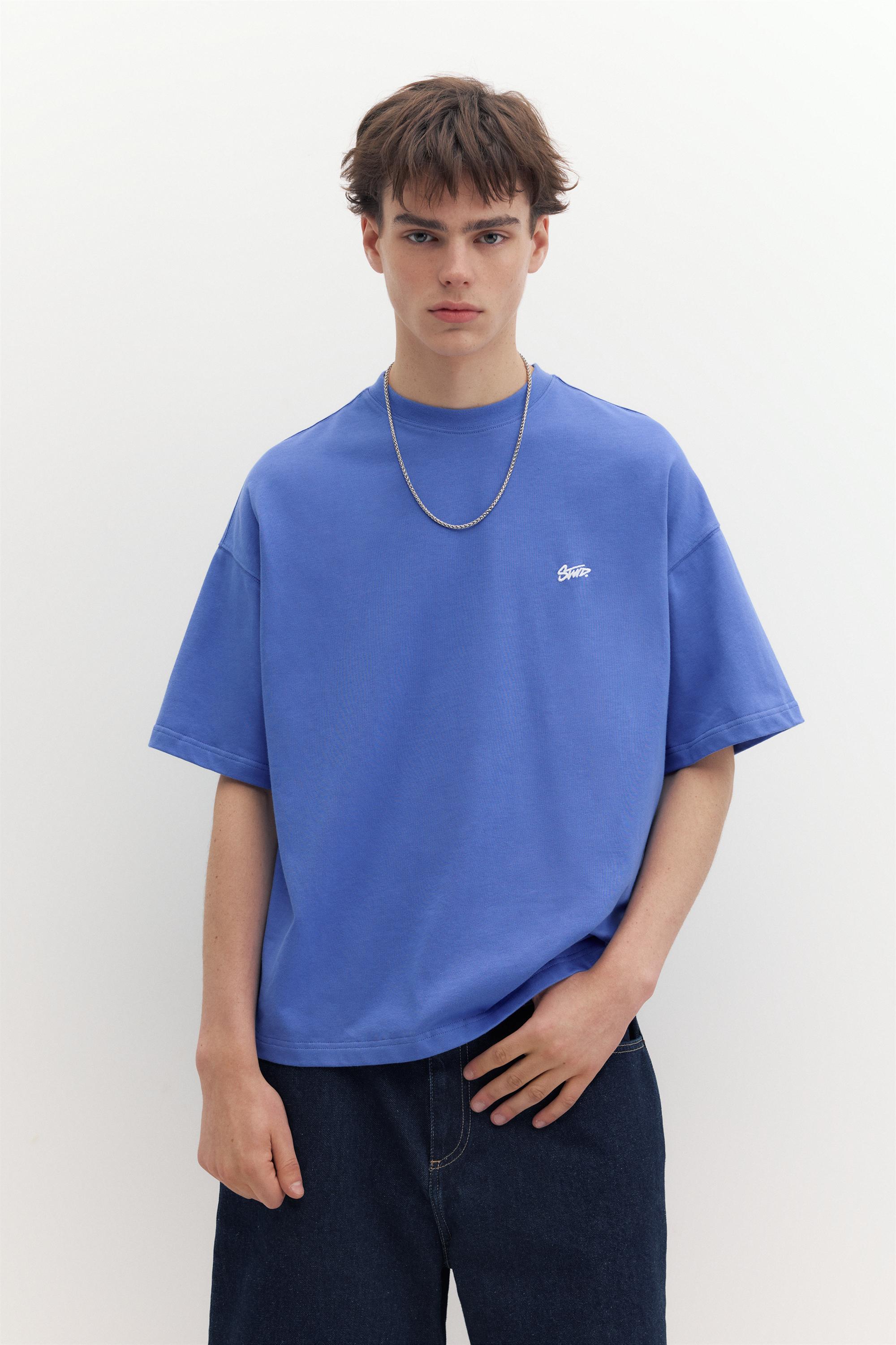 STWD logo boxy T-shirt — Blue