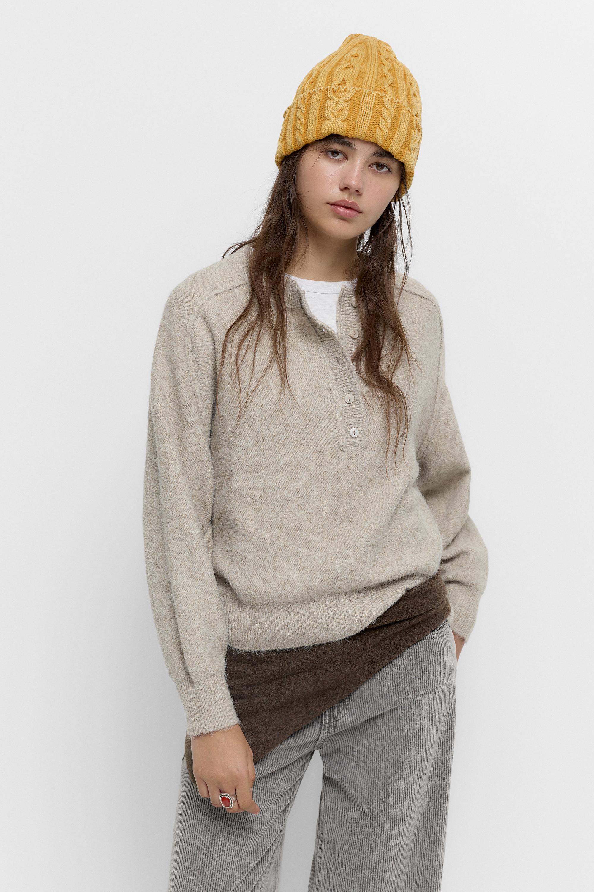 Pull Coutures Boutons - Pull&Bear - Modalova