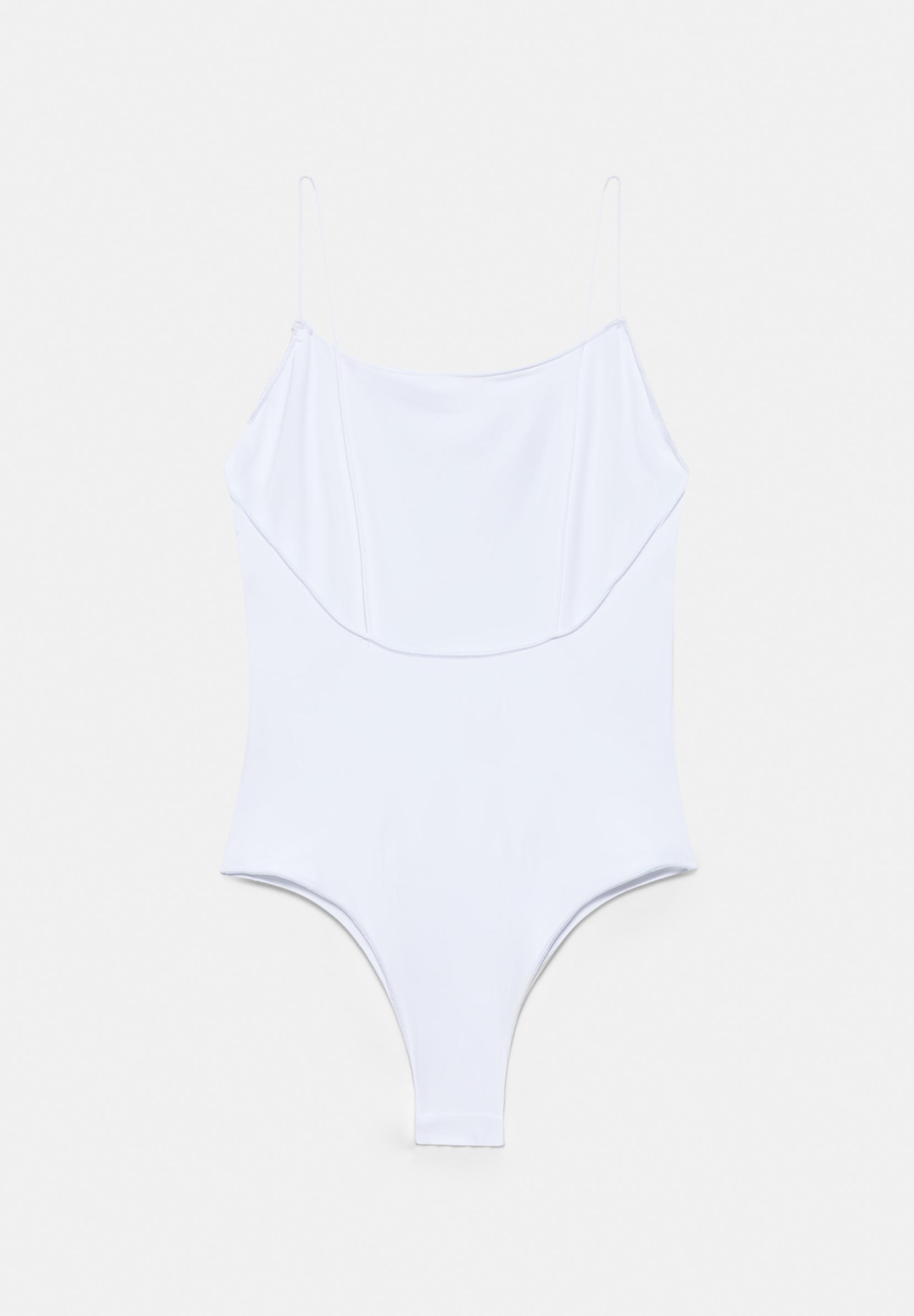 Basic strappy swimsuit — White