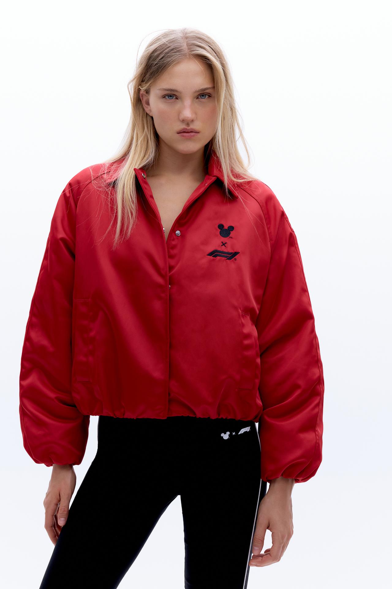 Disney x F1 red puffer jacket — Red