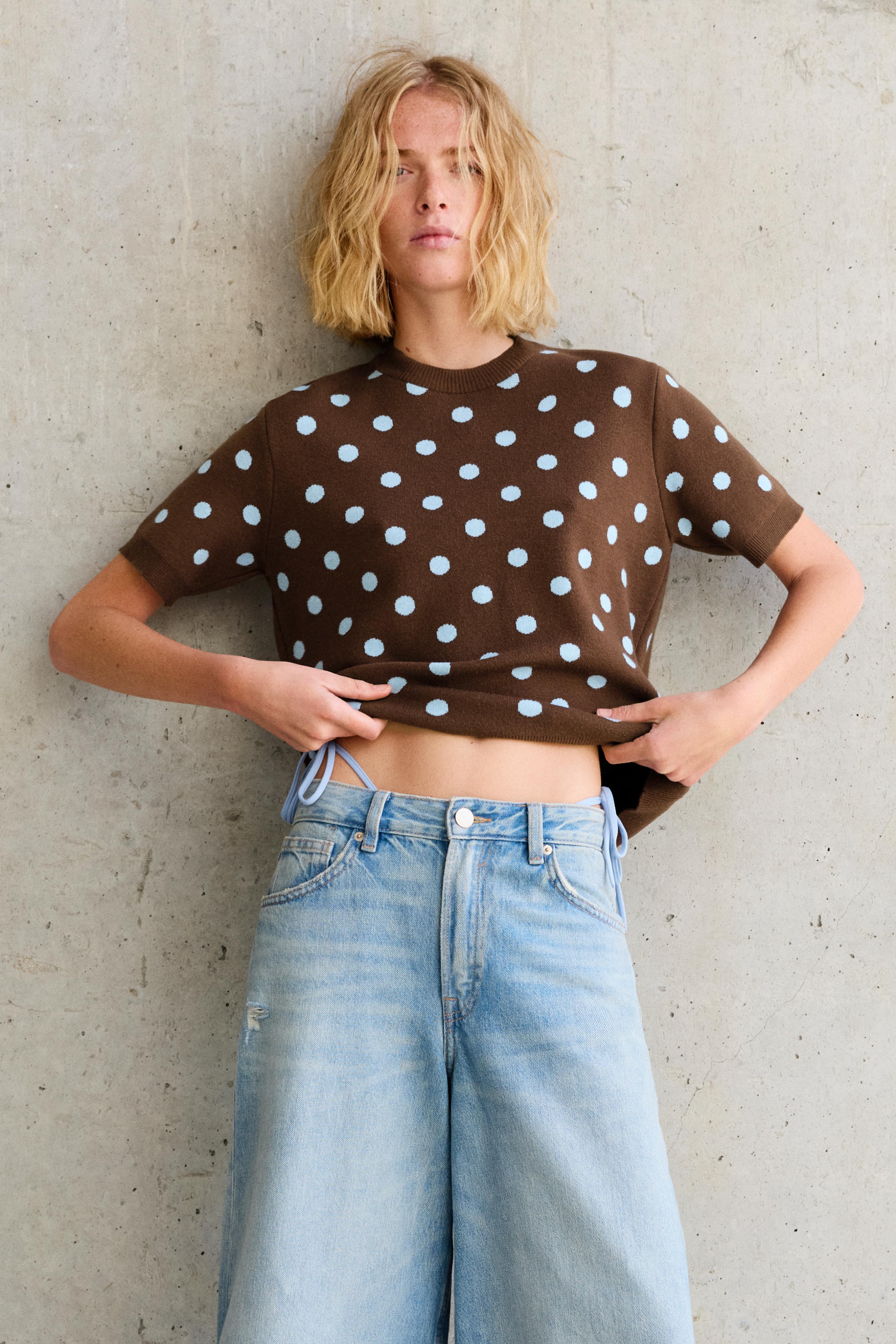 Top In Maglia A Pois