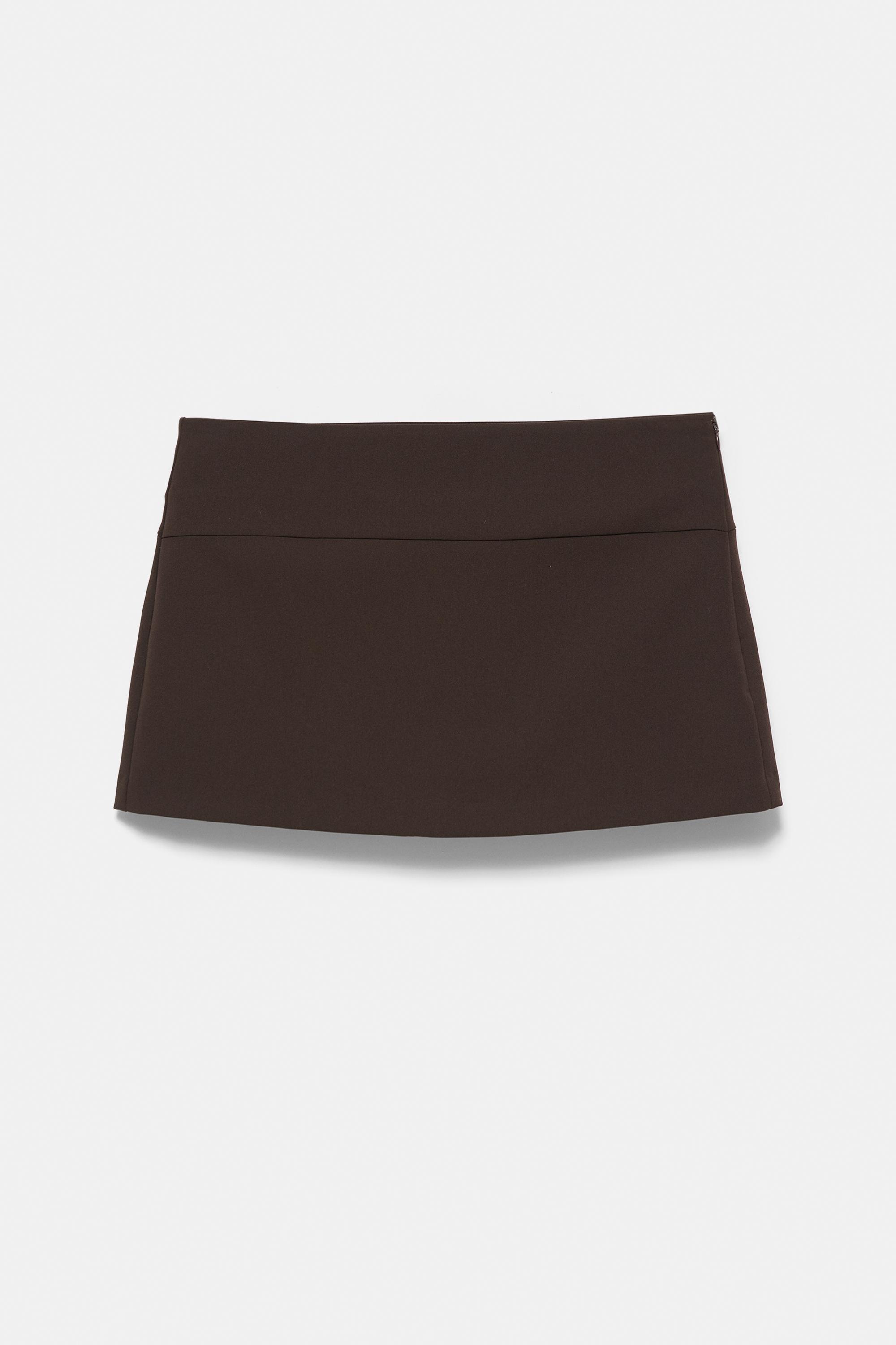 Mini skort — Brown