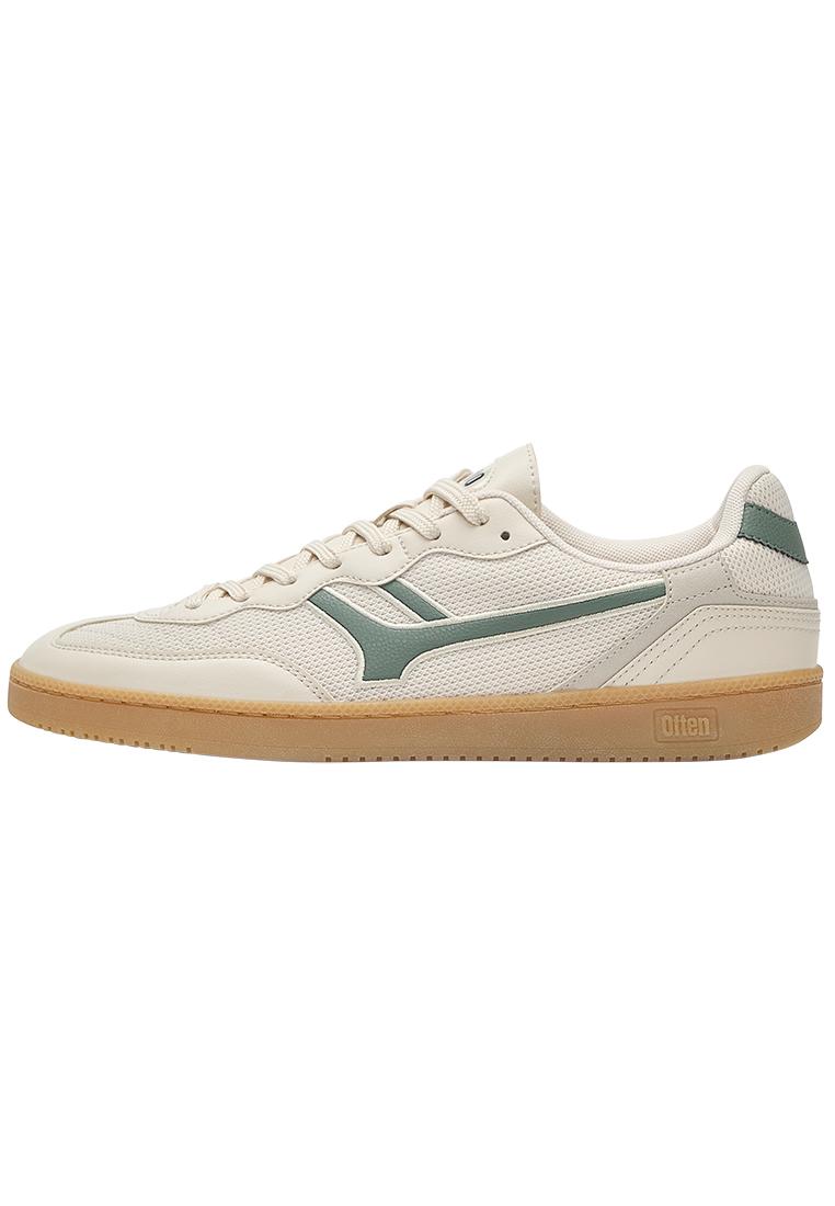 Retro fabric trainers — Ecru