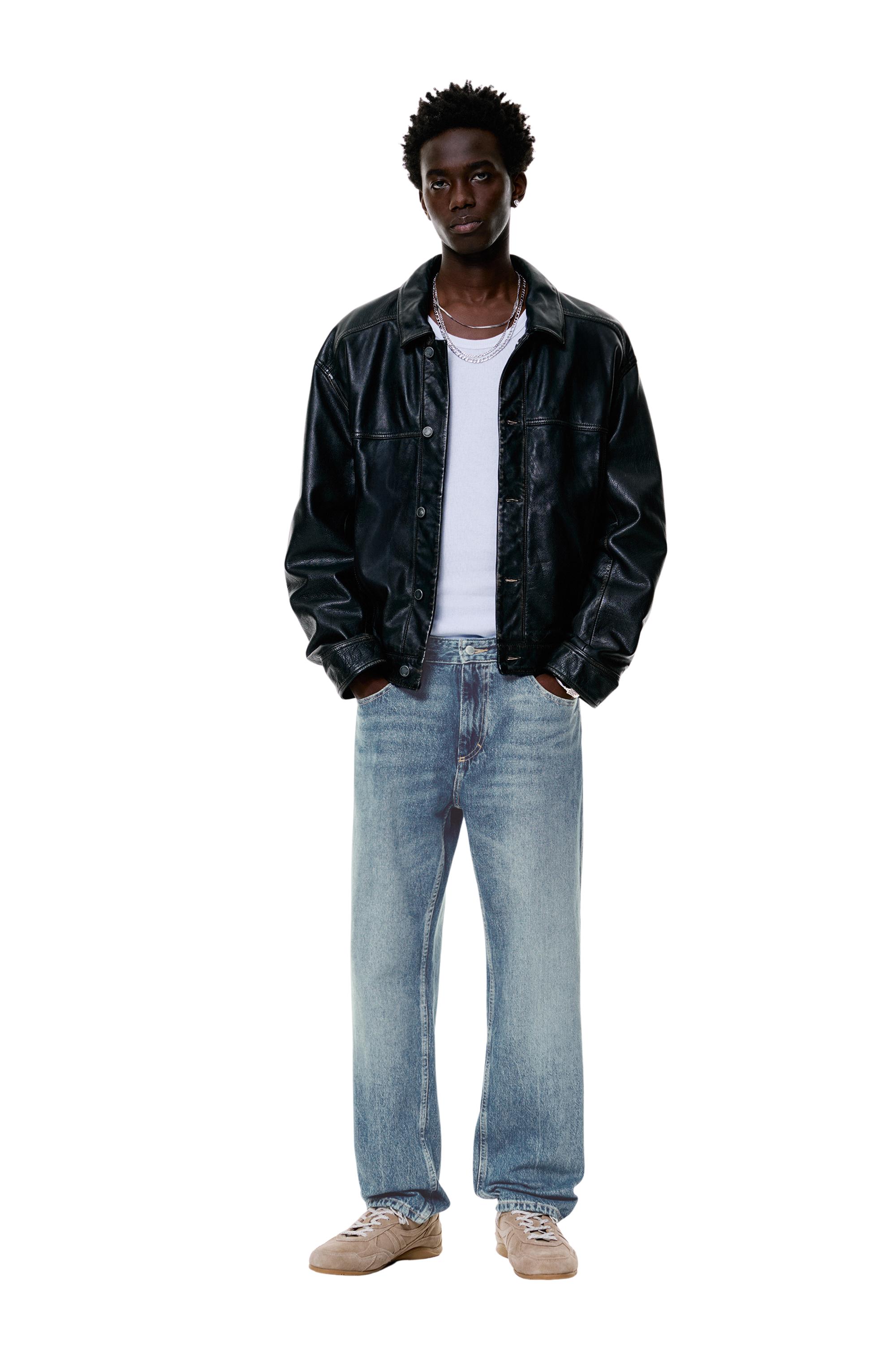Straight-leg jeans — Medium blue