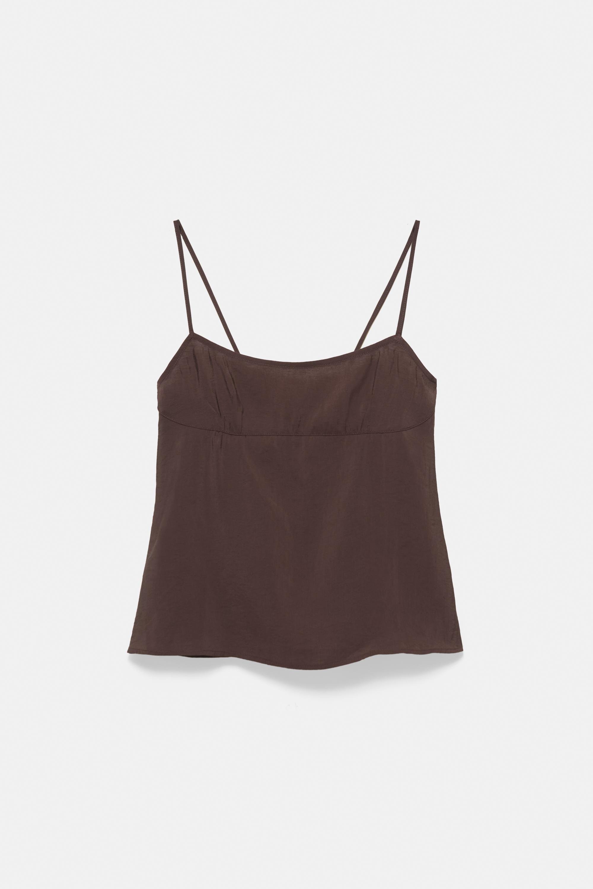 Flowing strappy top — Brown