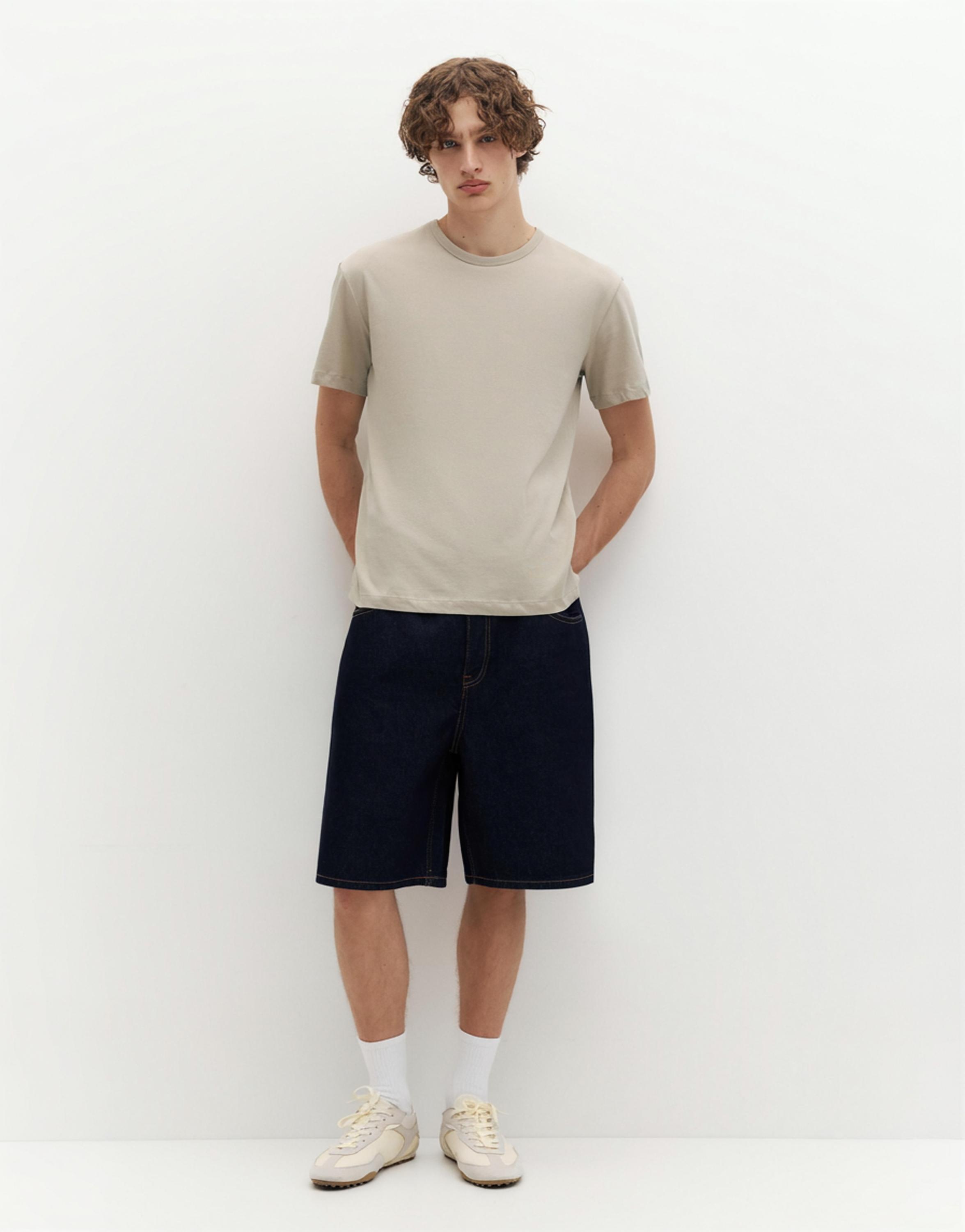 Basic slim fit tişört - Görsel 9