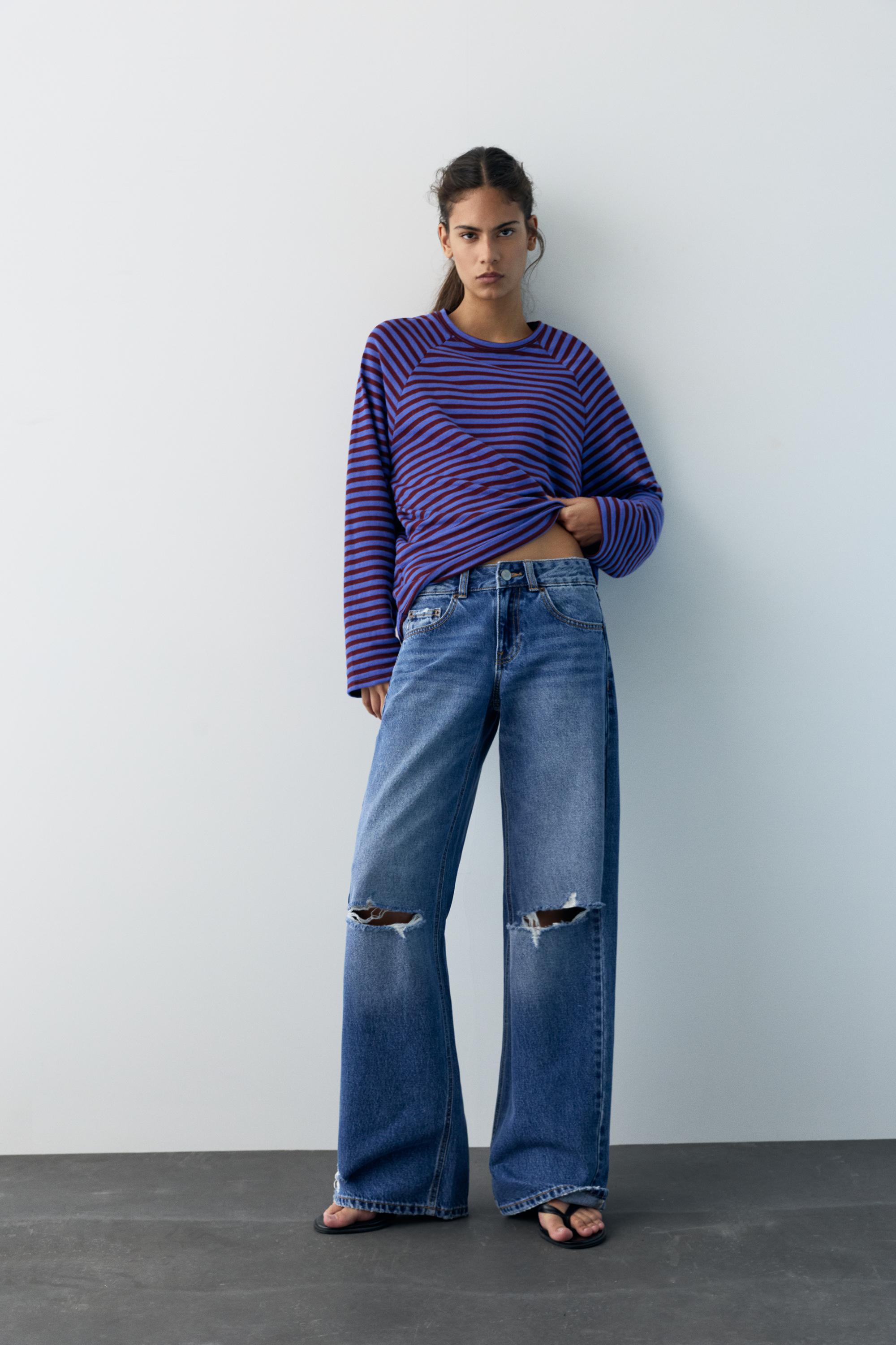 Uzun kollu çizgili tişört - Görsel 40