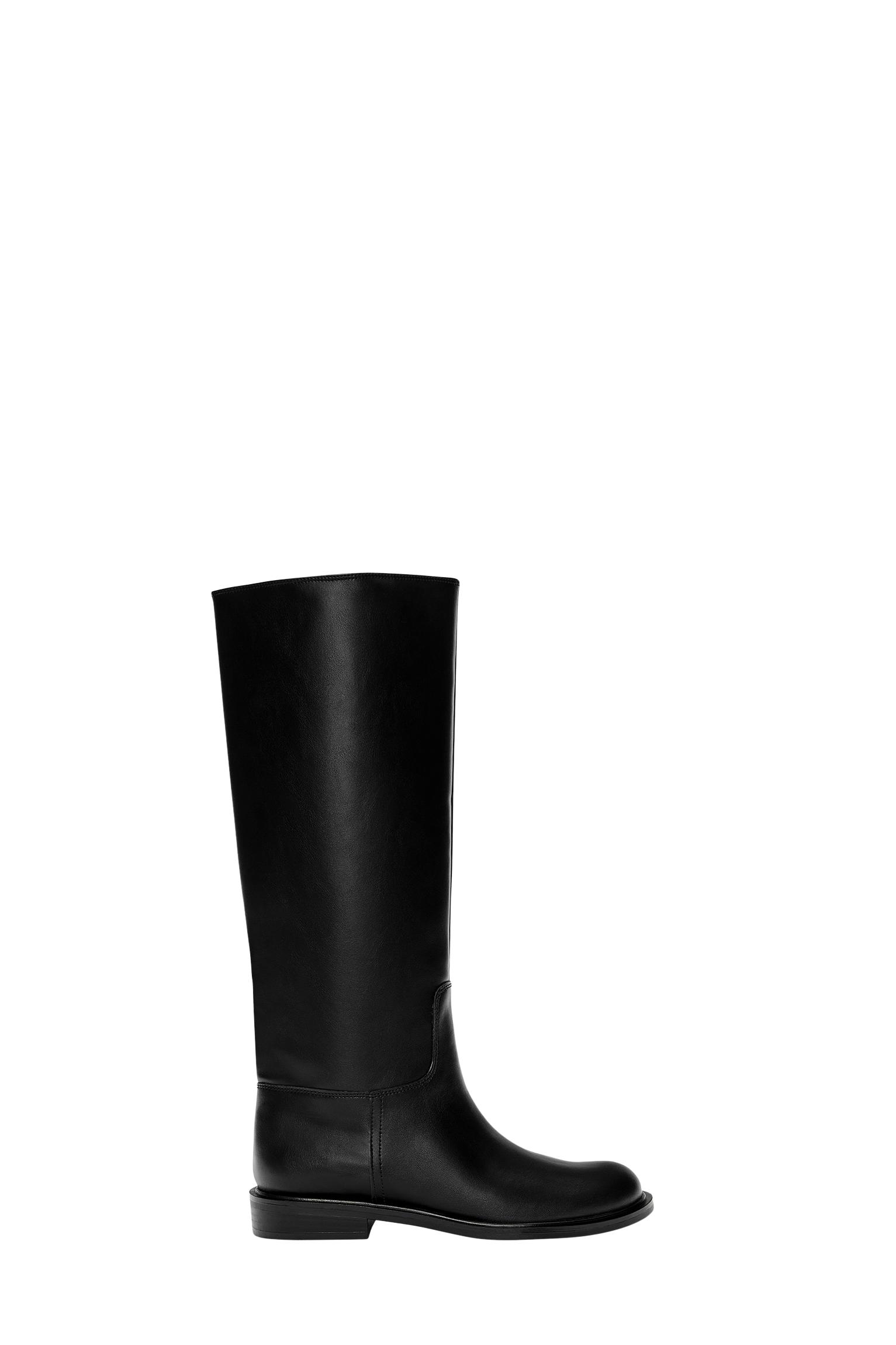 High flat boots — Black