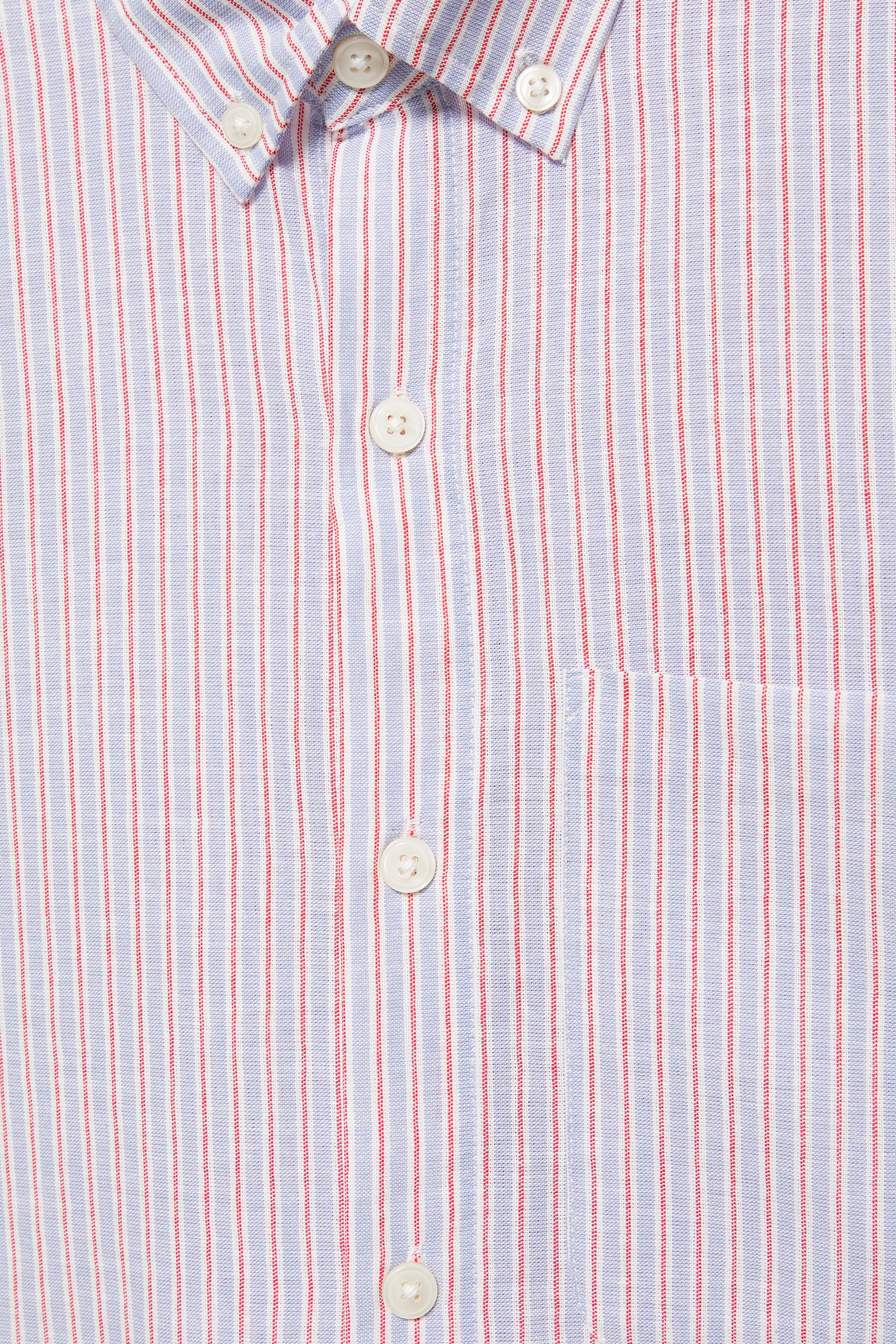Striped short sleeve shirt — Pale ecru