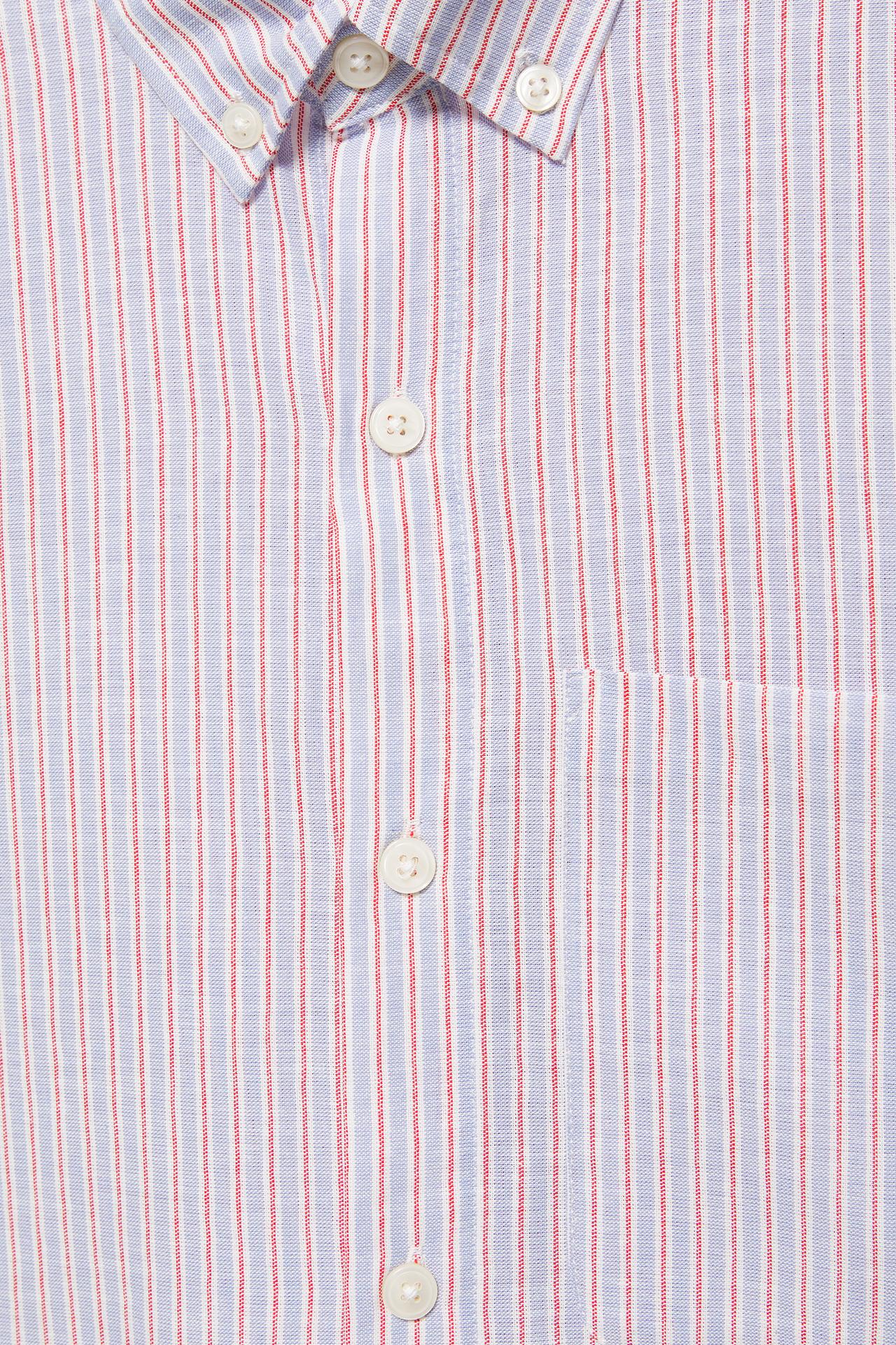 Striped short sleeve shirt — Pale ecru