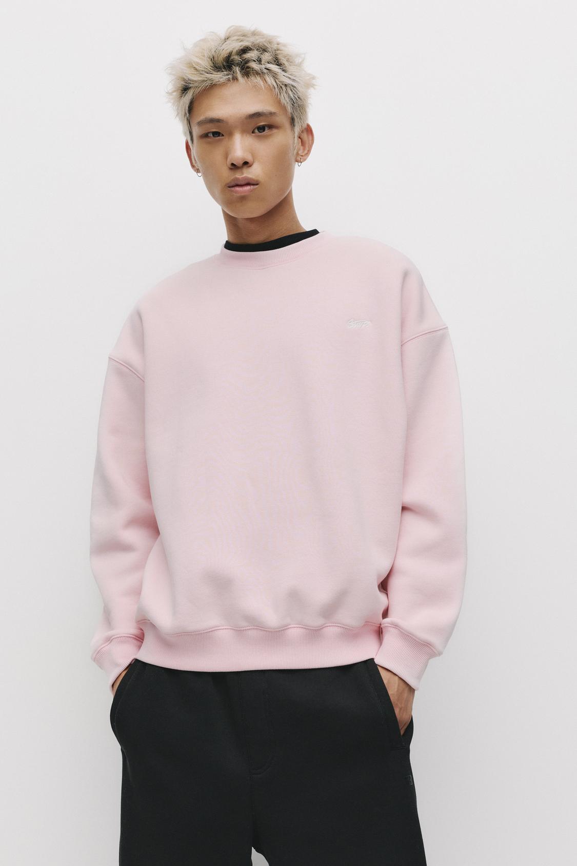 Gildan Felpa Girocollo In Pile Per Adulti - Modello G18000, Rosa Chiaro, Taglia M, Confezione Singola - copertina