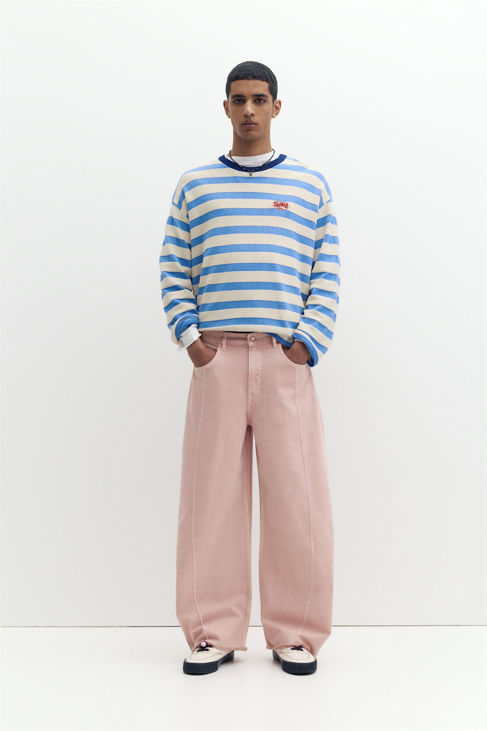 Çizgili örgü tişört - Görsel 41