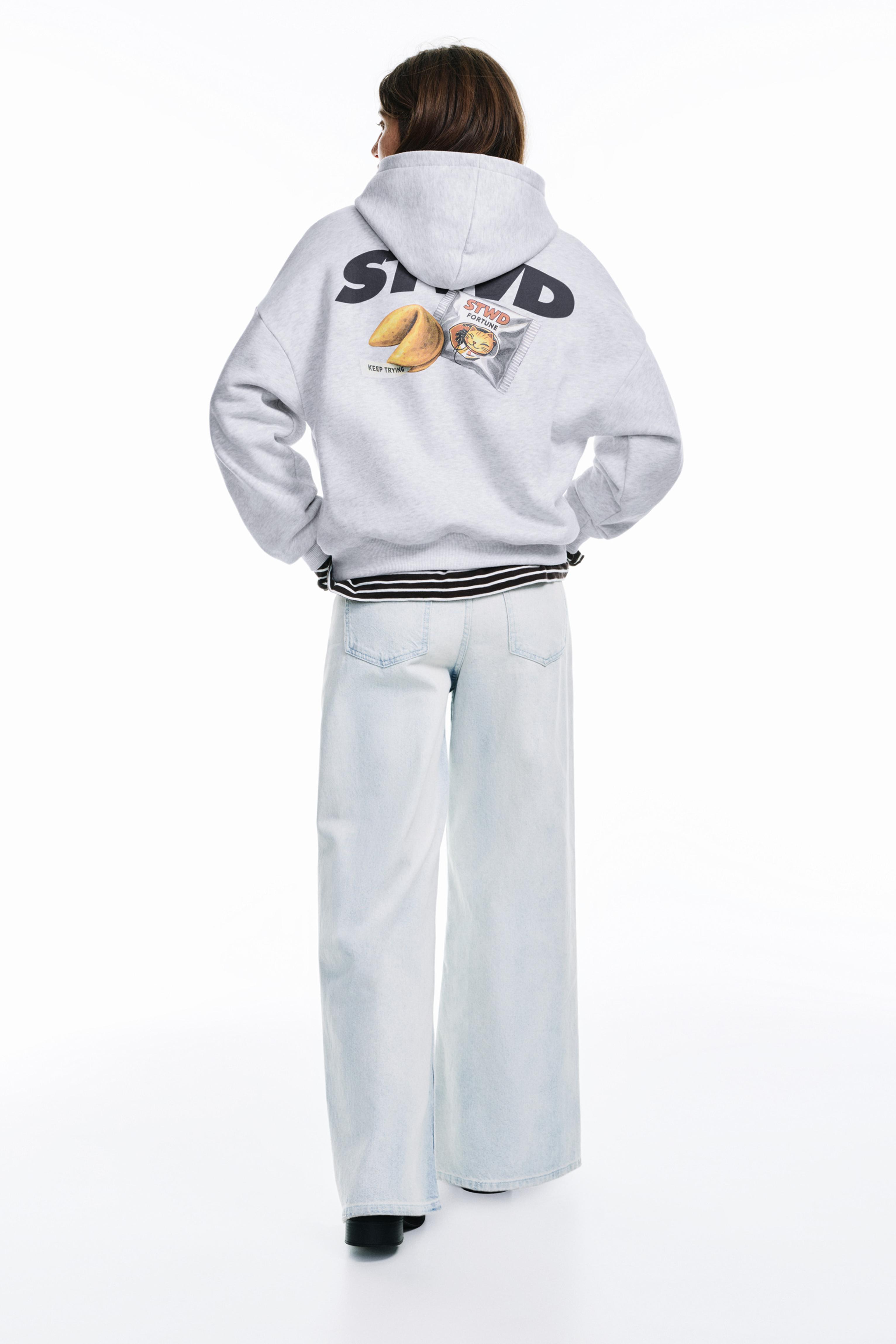 STWD fortune cookie hoodie — Grey marl