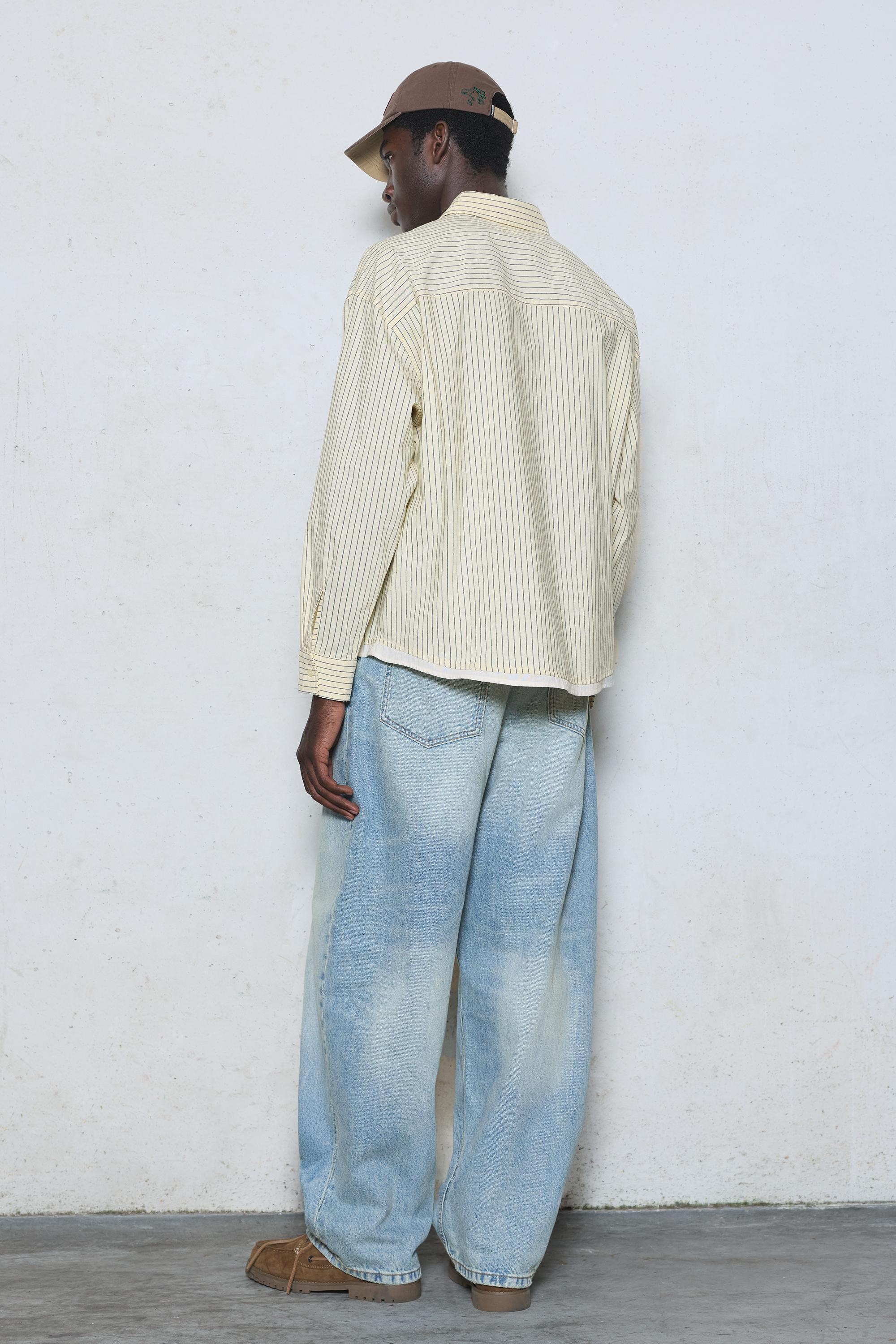 Striped long sleeve shirt — Vanilla