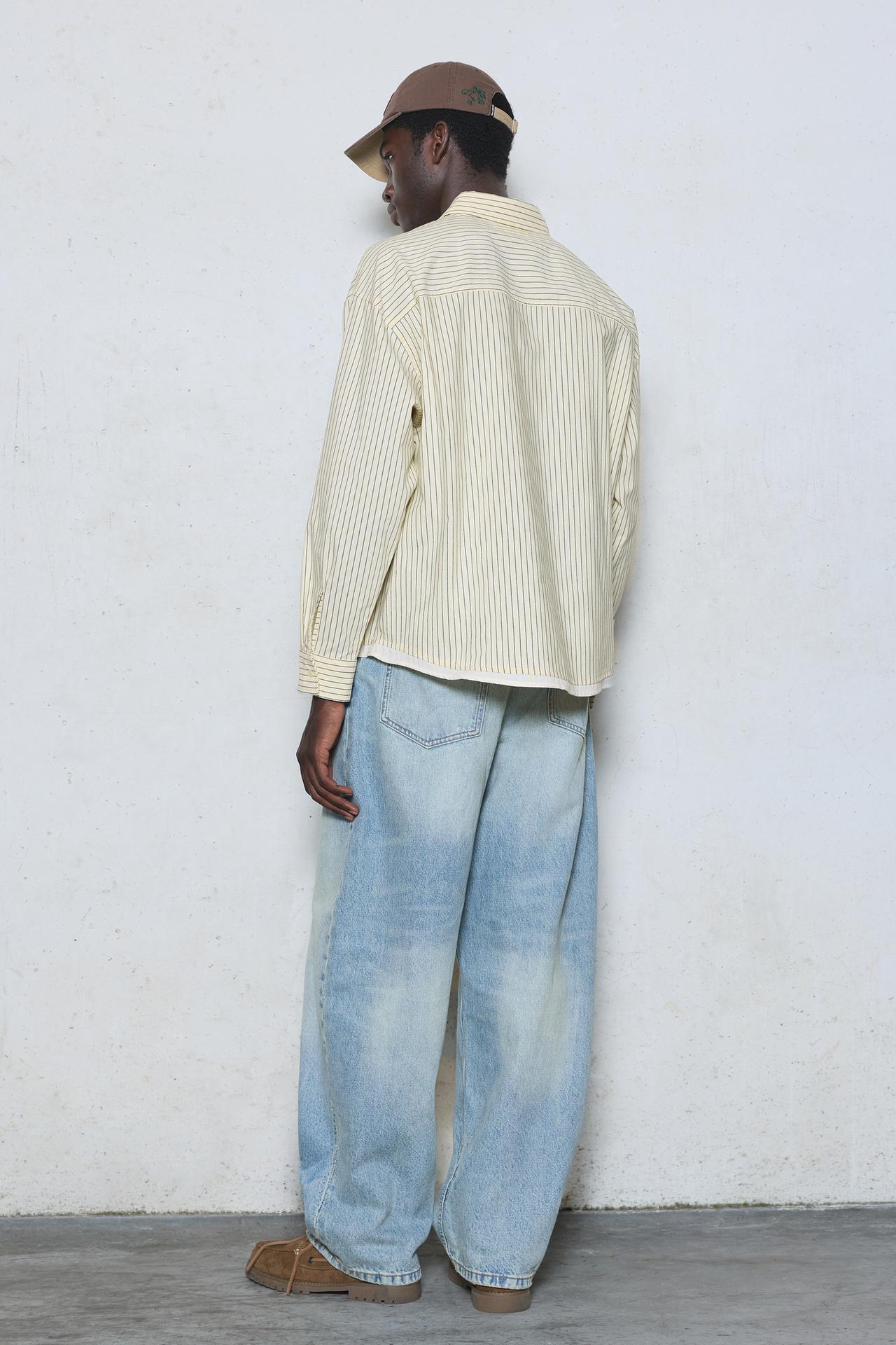 Striped long sleeve shirt — Vanilla