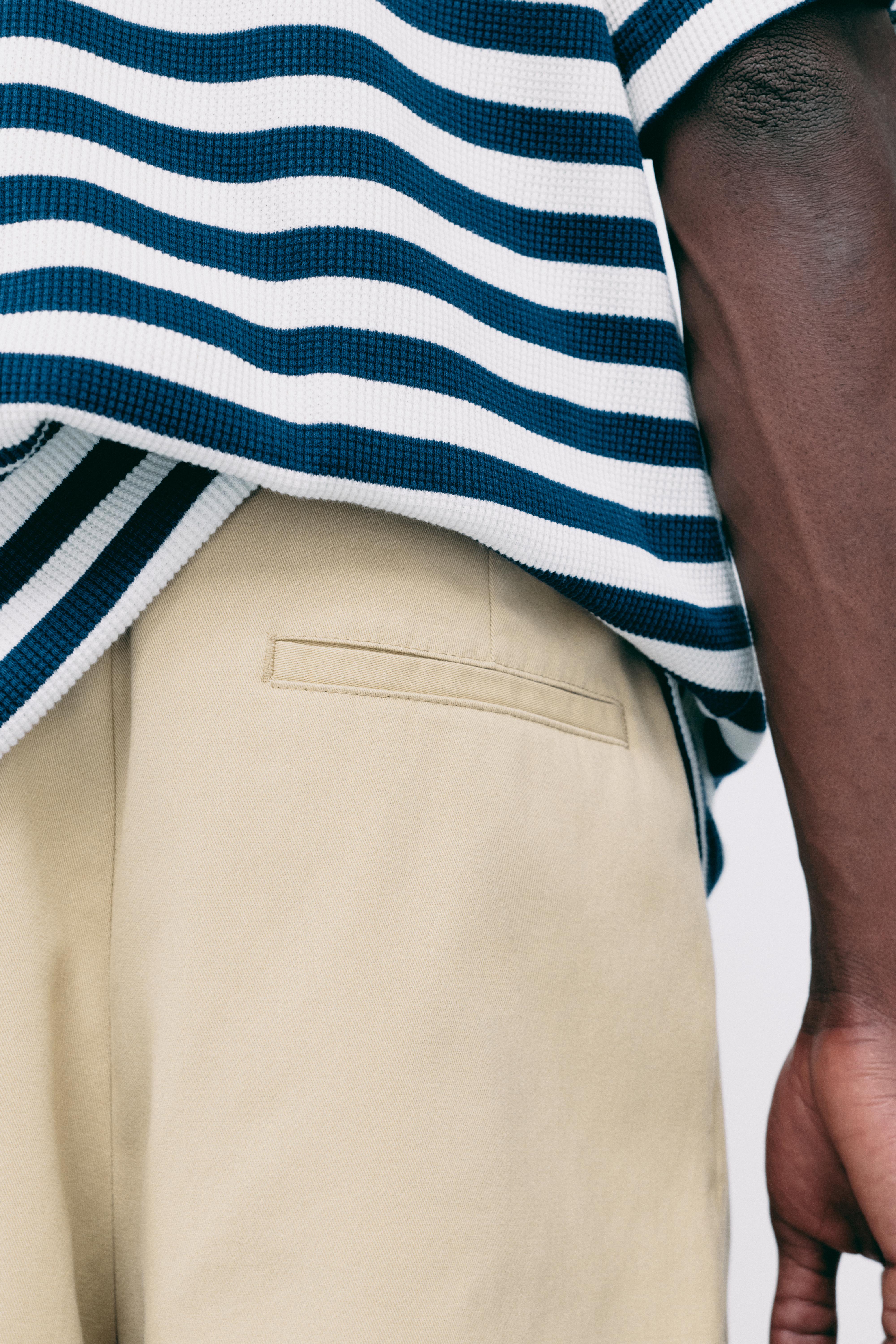 Darted Bermuda shorts — Beige
