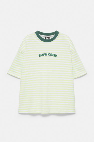 STWD boxy striped T-shirt — Green 6