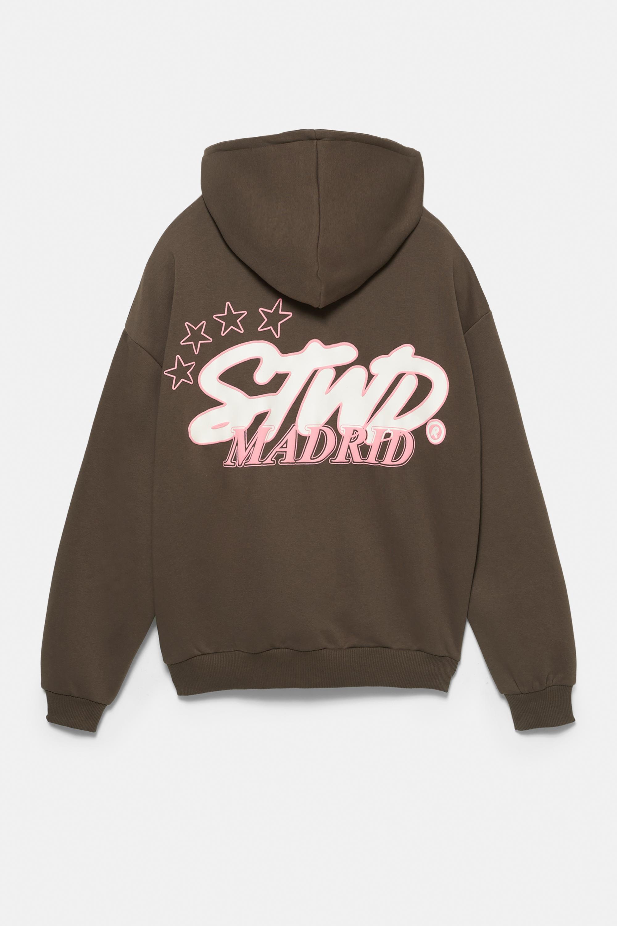 STWD Madrid fermuarlı kapüşonlu sweatshirt - Görsel 3
