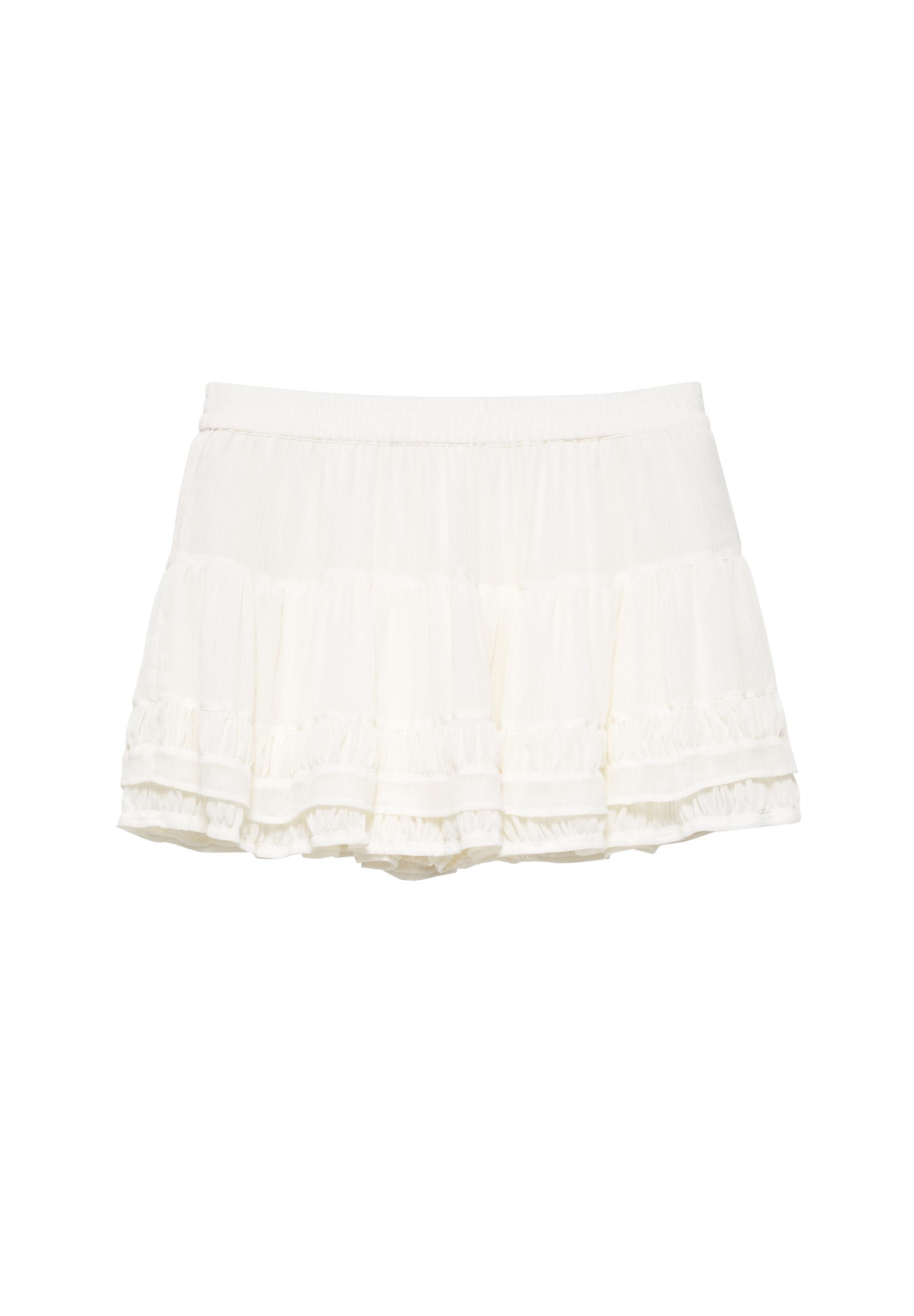 Ruffled mini skirt — Ice