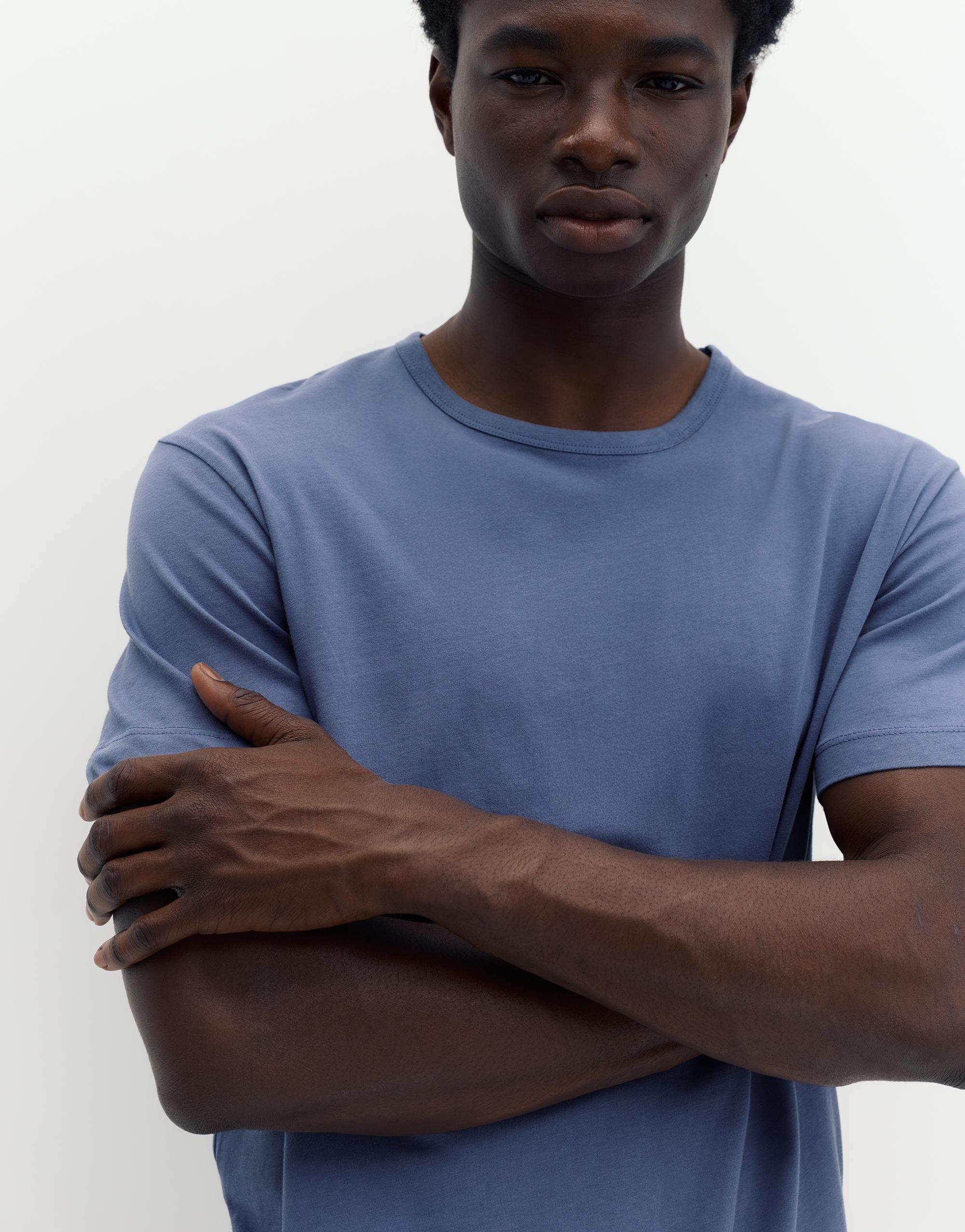 Slim fit basic T-shirt — Blue