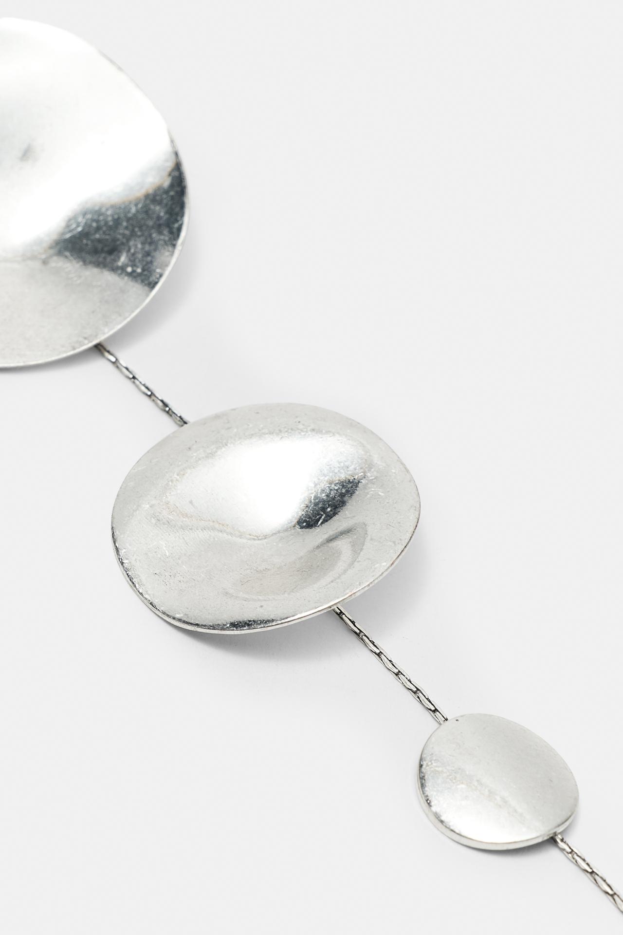 Circle cascade earrings — Silver