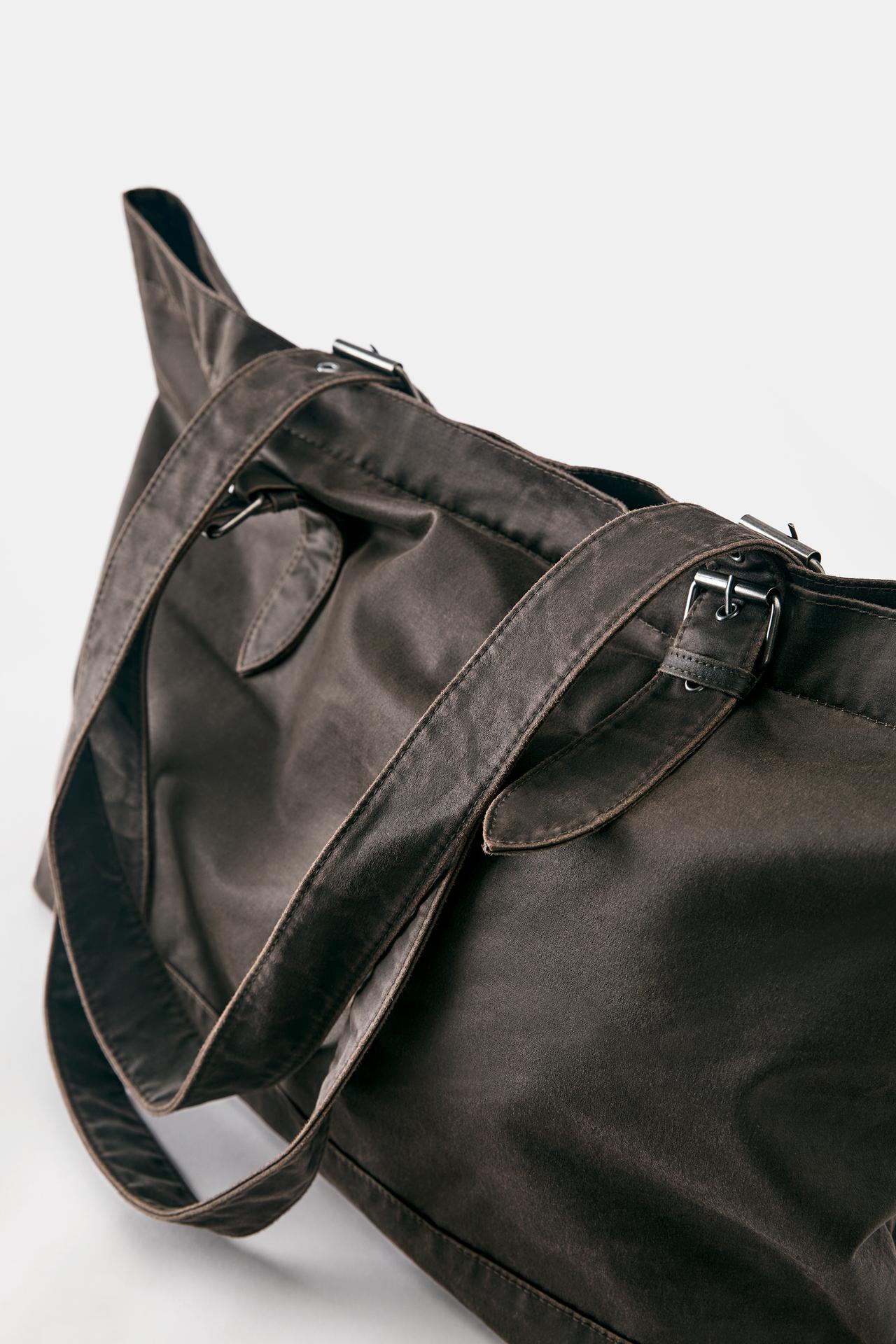 Waxed suede shopper bag — 1-707
