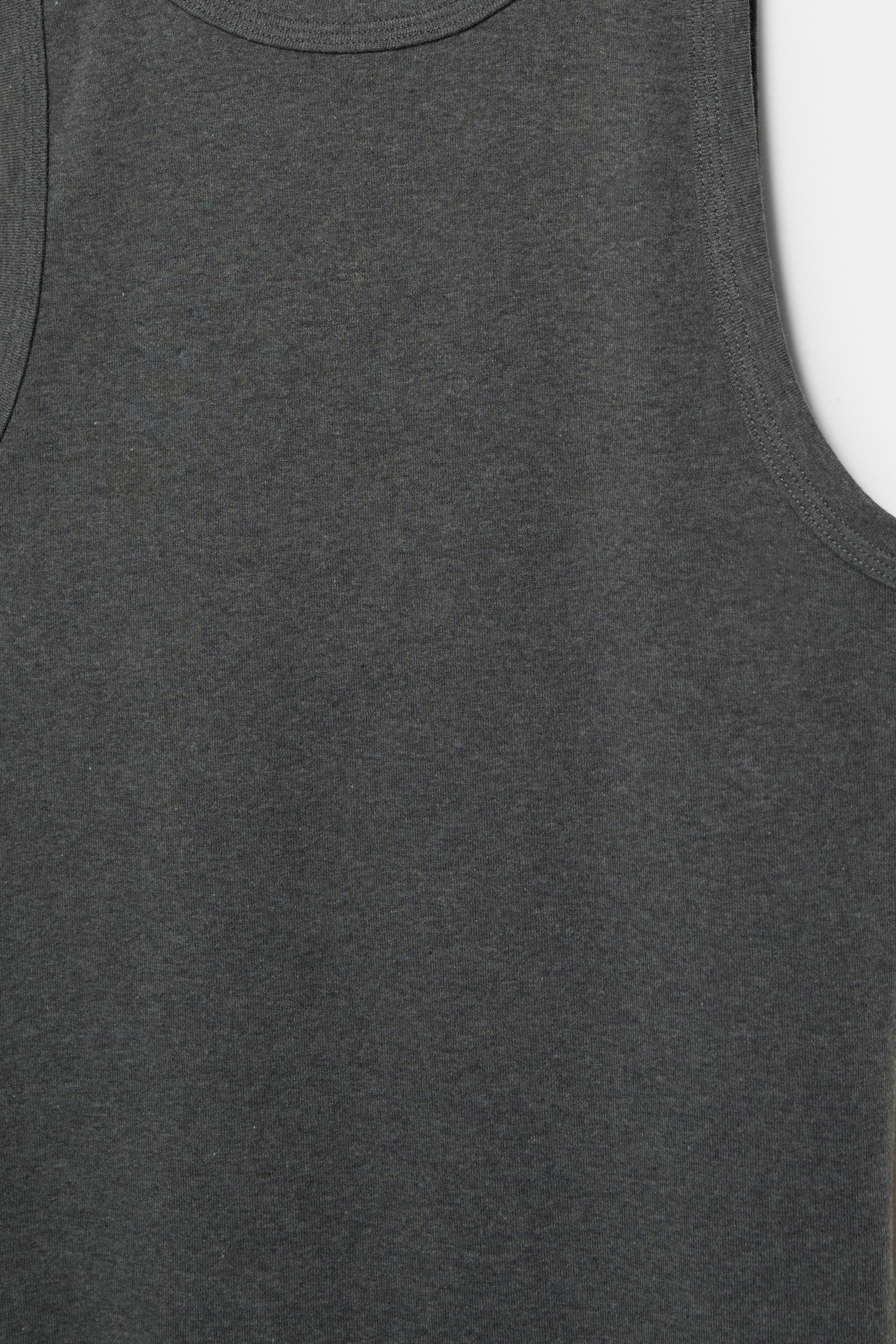 Round neck tank top — Medium marl