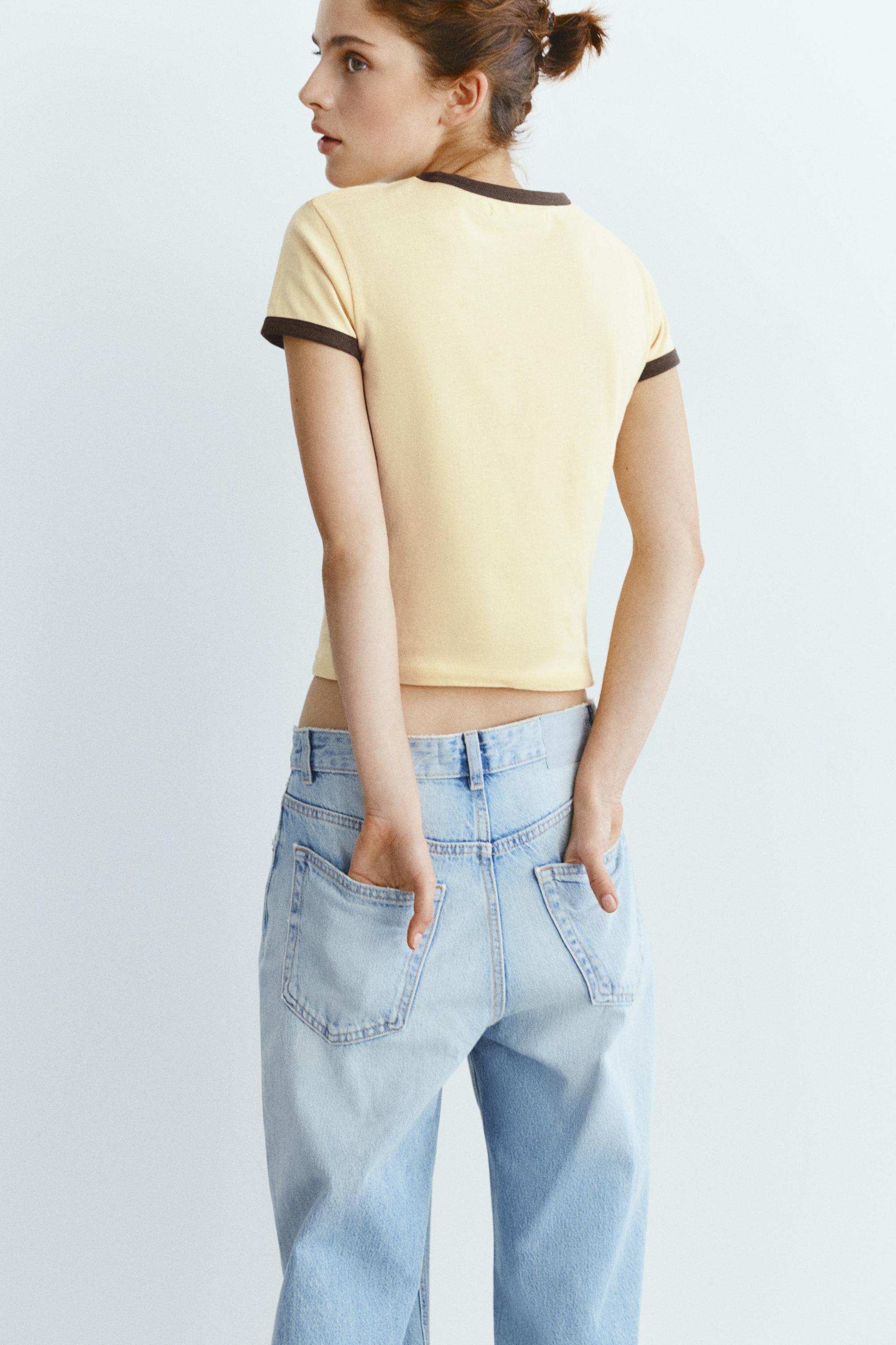 Kısa kollu fitilli t-shirt - Görsel 14