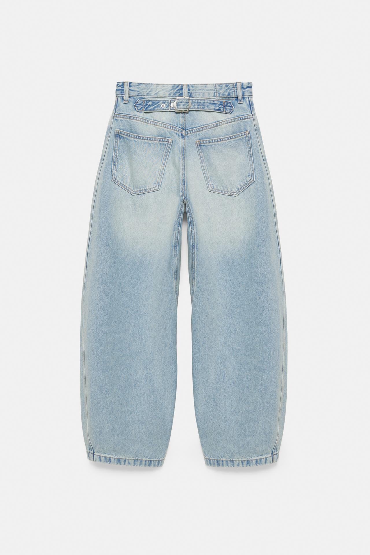 Balloon jeans with belt loop — Pale blue