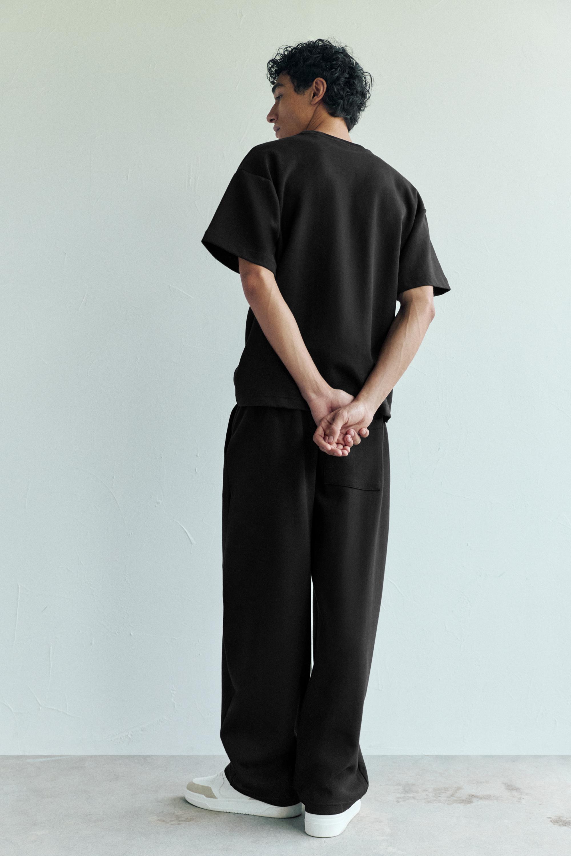 Basic short sleeve sweatshirt — Black