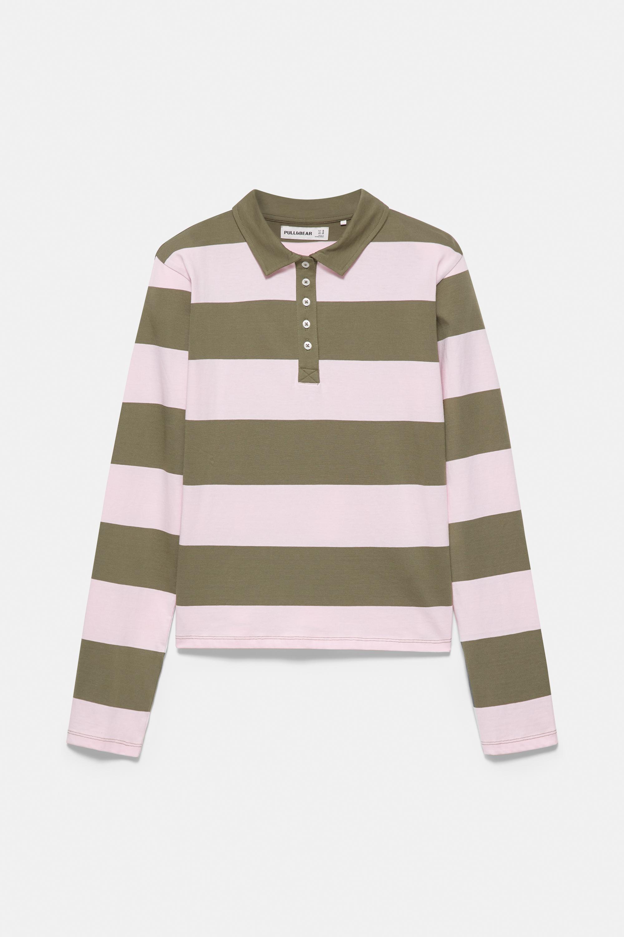 Pull&Bear Uzun kollu polo t-shirt