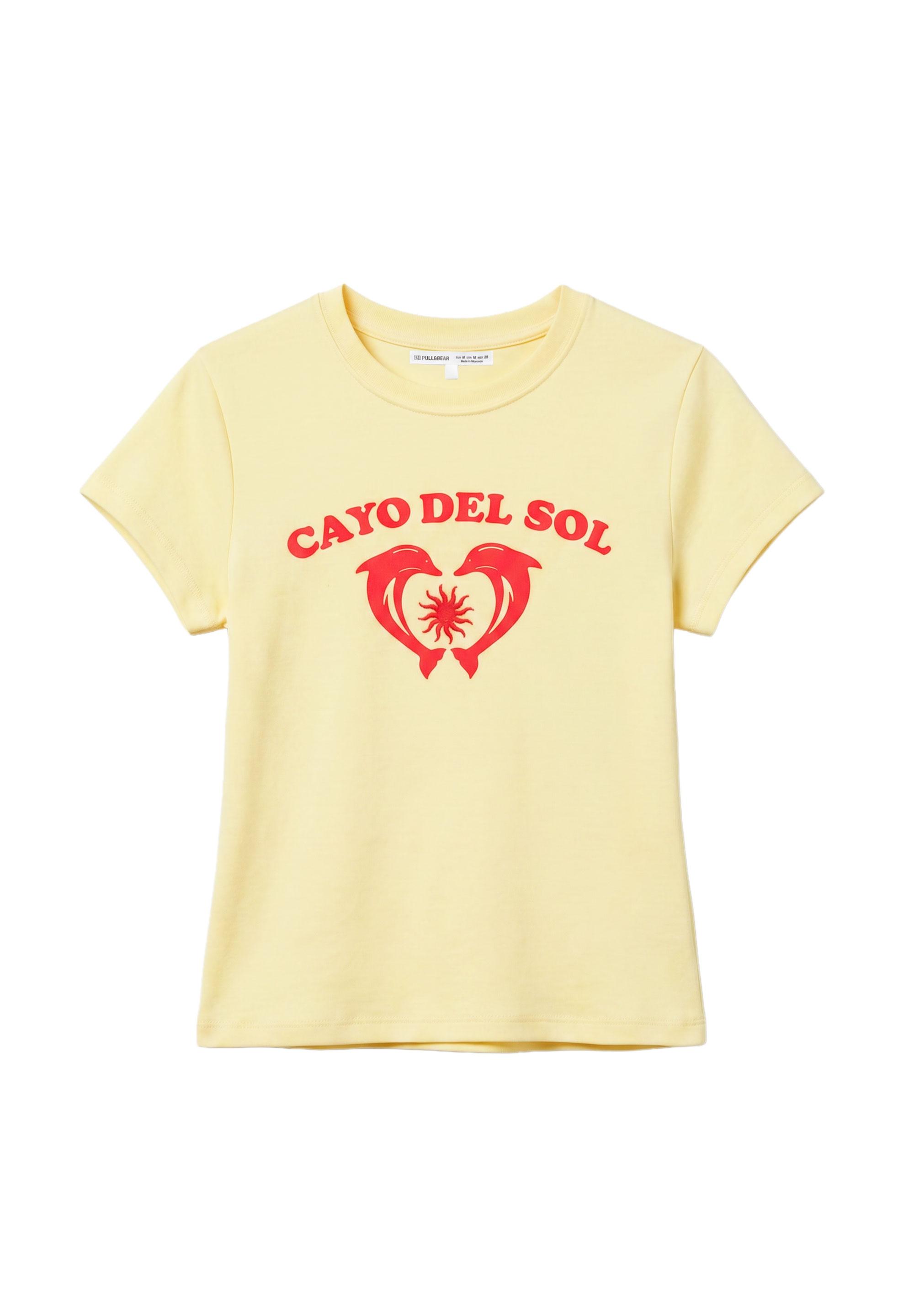 Dolphin T-shirt — Pale yellow