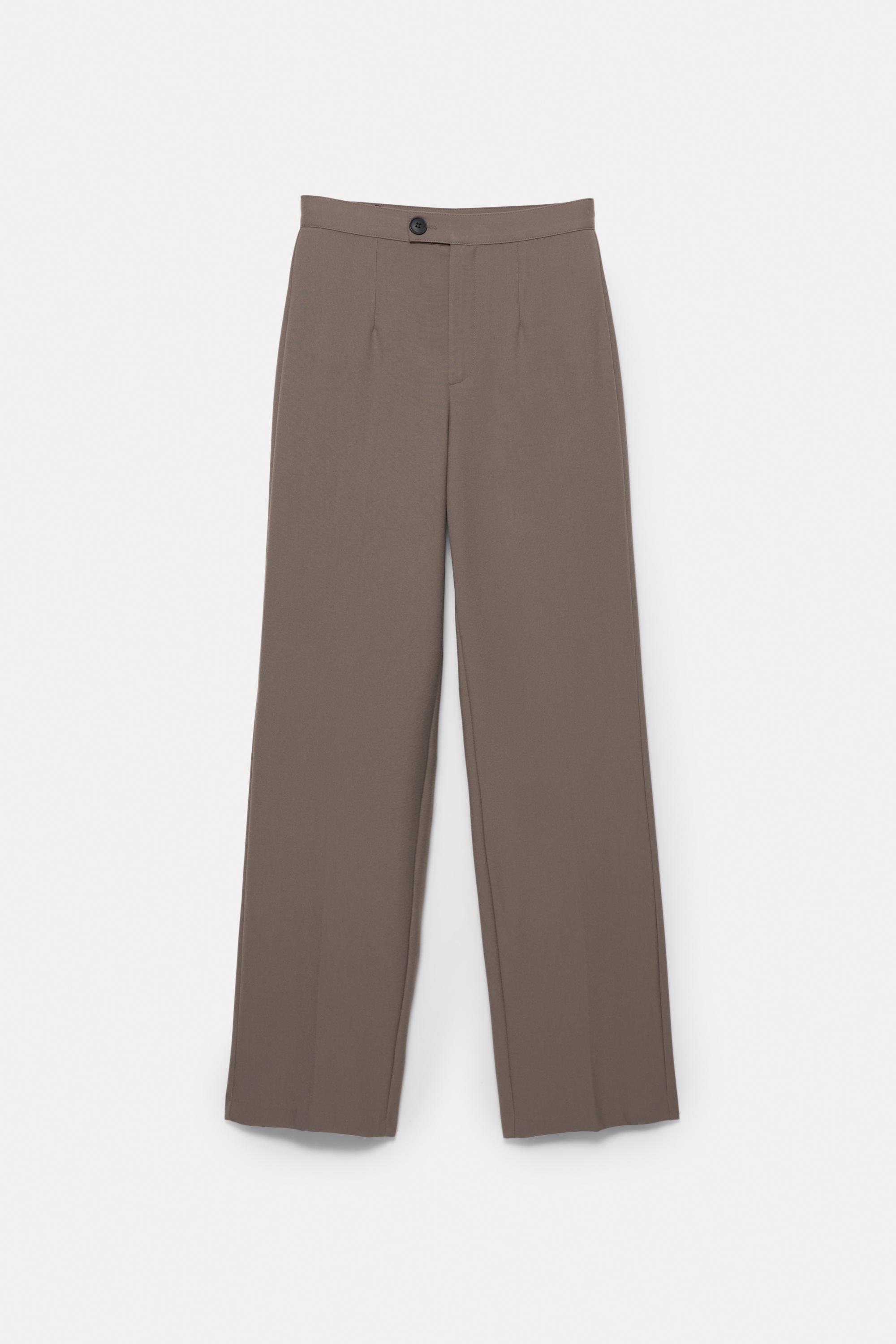 Stoffhose Mit Hohem Bund Und Abnähern