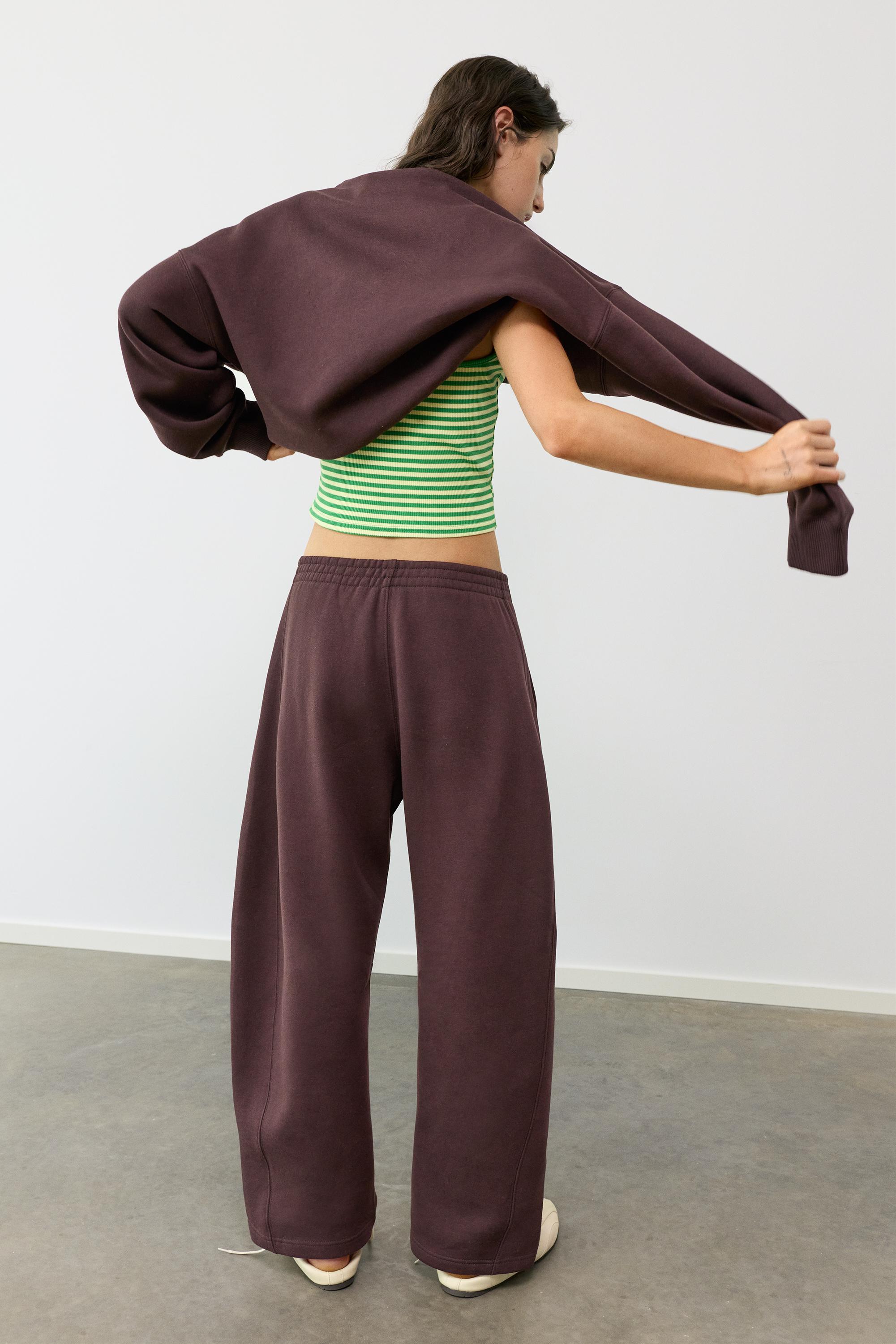 Barrel-leg joggers — Brown