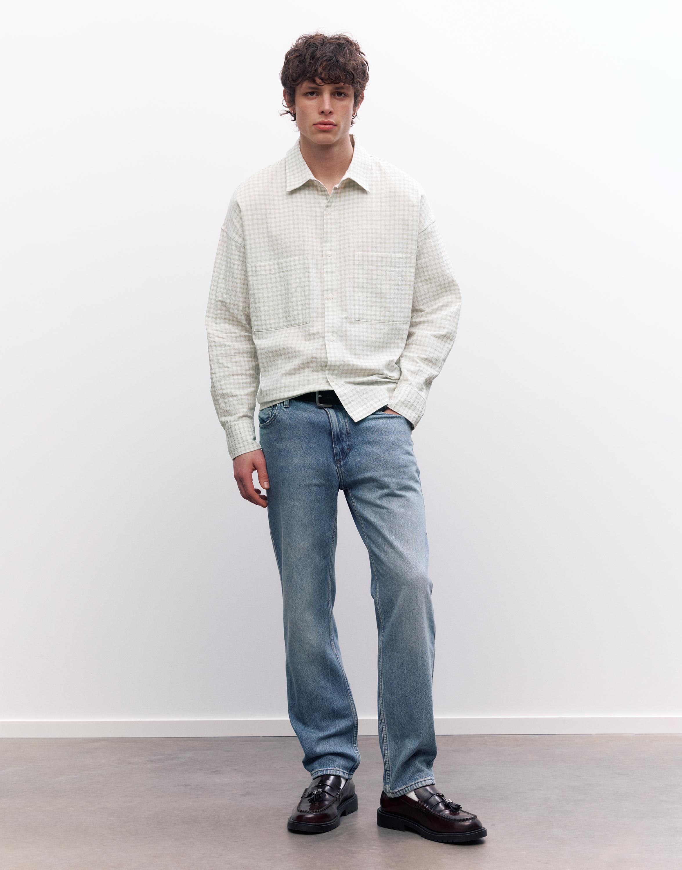 Cepli uzun kollu gömlek - Görsel 8