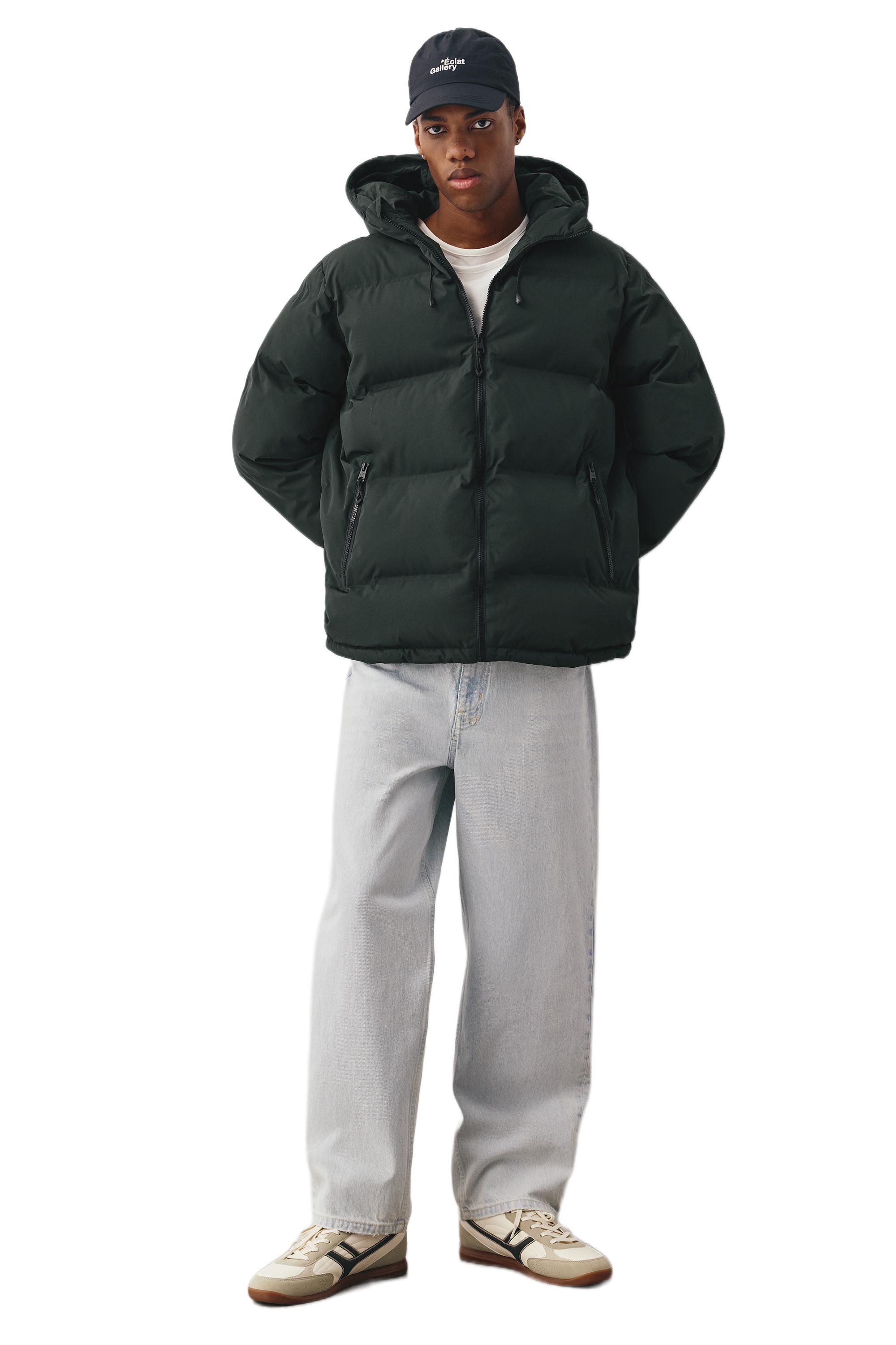 Kapüşonlu, ısıyla mühürlenmiş şişme ceket - Görsel 47