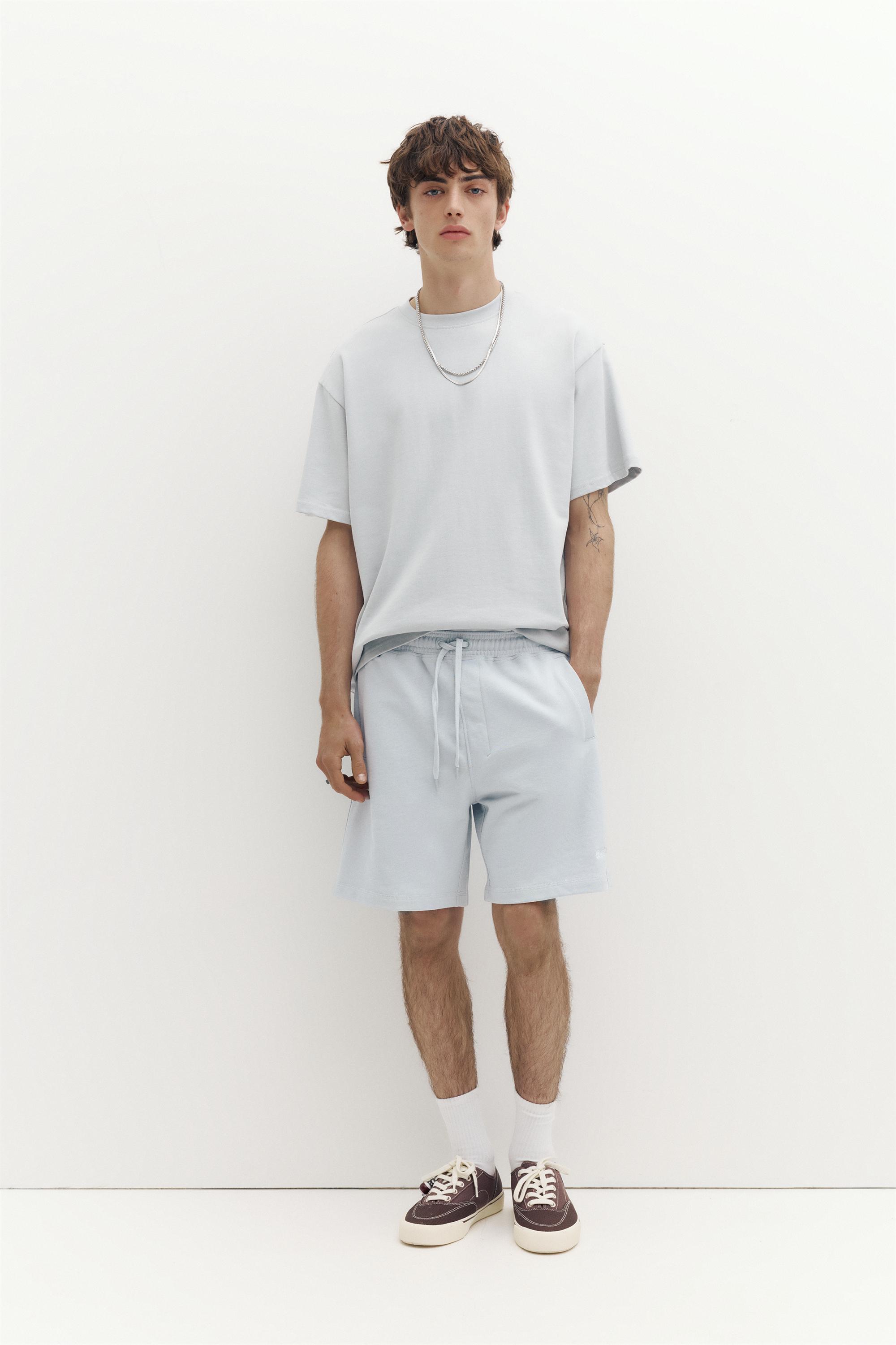 Logolu jogger bermuda şort - Görsel 131