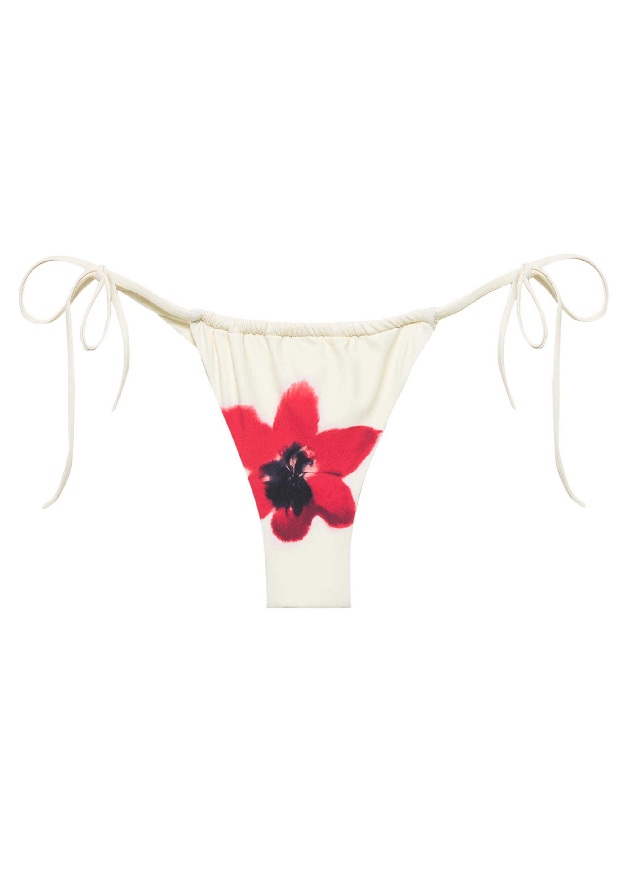 Floral bikini bottoms — Red