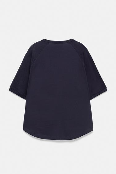 Short sleeve henley sweatshirt — Blue 6