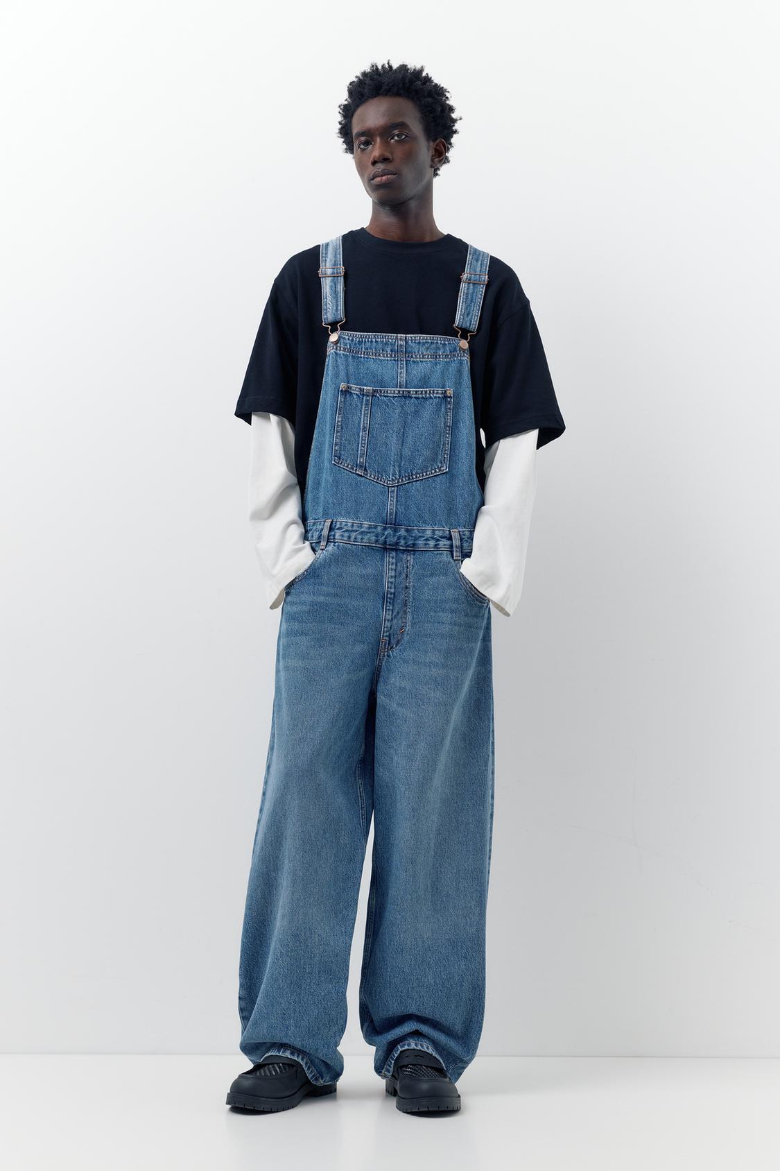 Salopette In Denim Uomo Regular Fit – Tutina Jeans Con Bretelle, Taglie Forti, Moda Casual E Pratica - 2